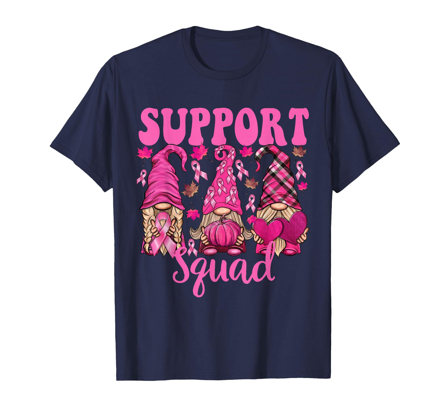 Breast Cancer Shirt for Women Gnomes Support Squad Gnomies T-Shirt
