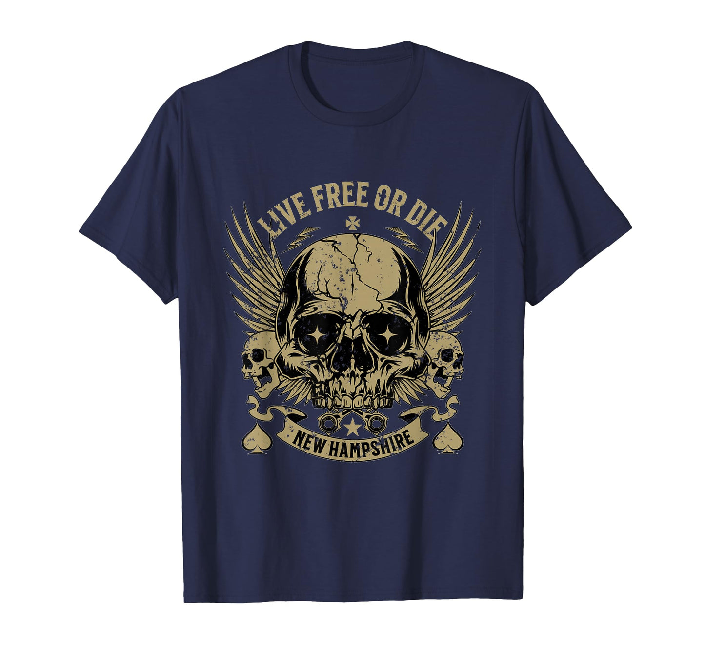 Live Free or Die Retro New Hampshire Nature Graphic T-Shirt