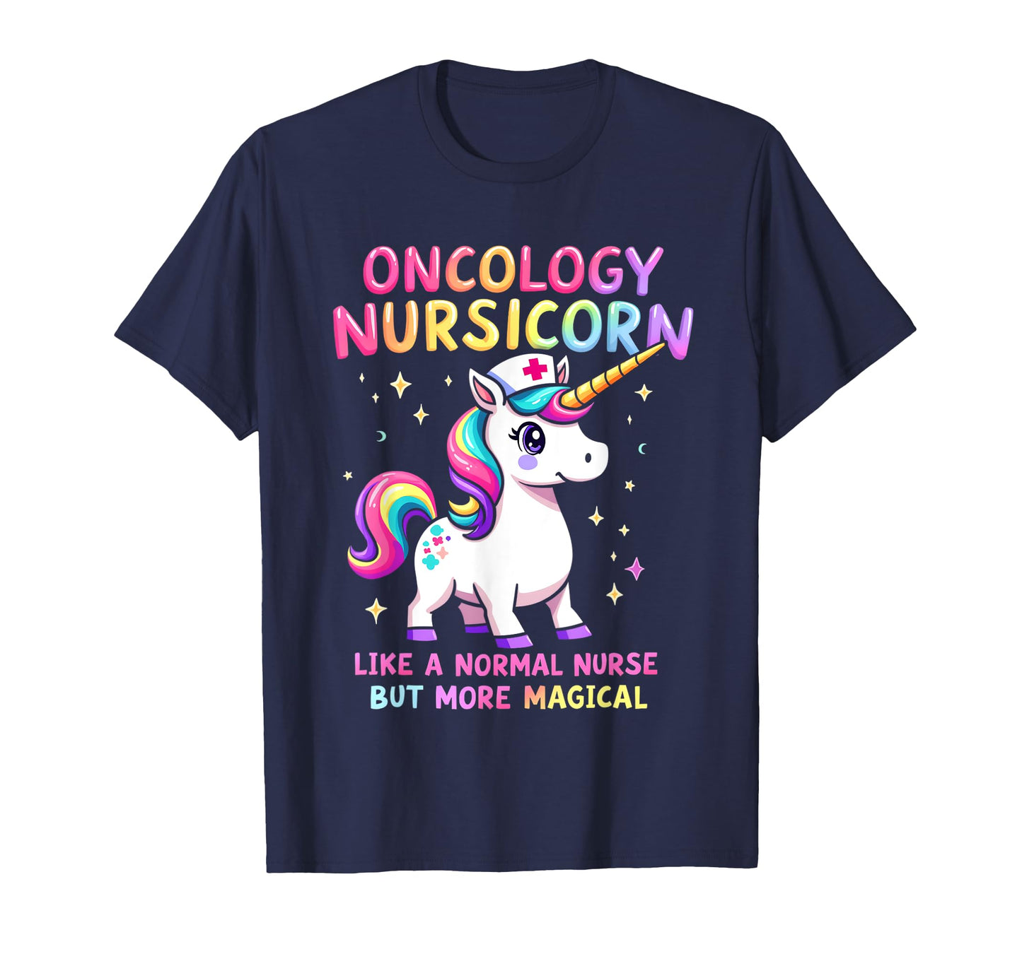 Funny Nurses Departments RN Apparel Unisex Black Short Sleeve Nursicorn T-Shirt - Small - Oncology Nurse T-Shirts