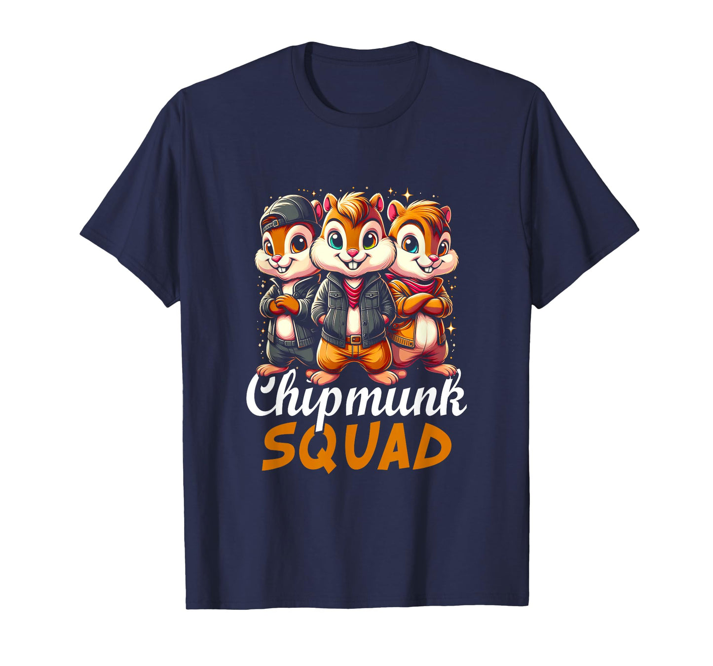 Chipmunk Squad For Chipmunk Lover Cartoon Style Character T-Shirt