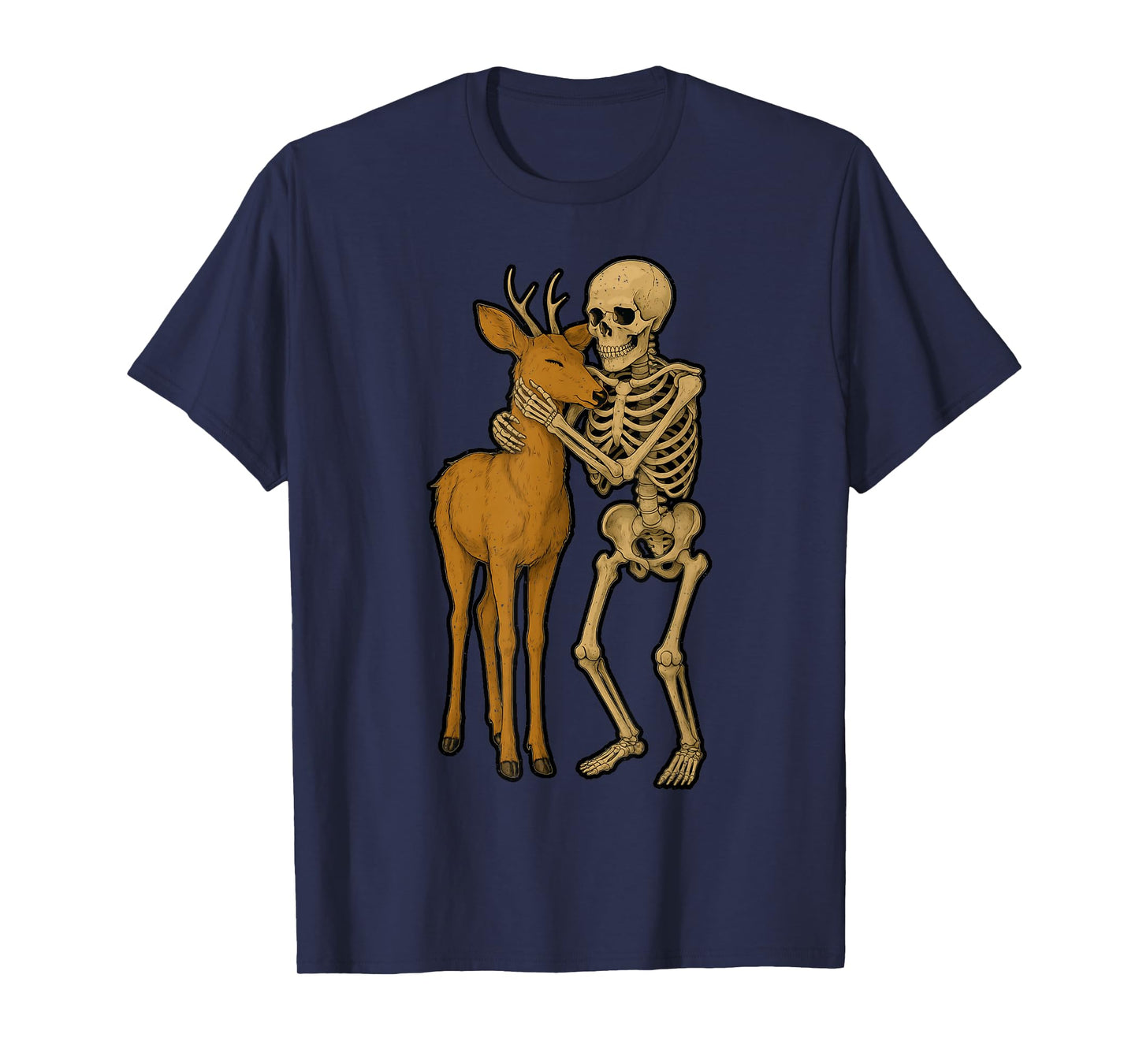 Skeleton Deer Halloween Zoo Animal Wildlife Spooky T-Shirt