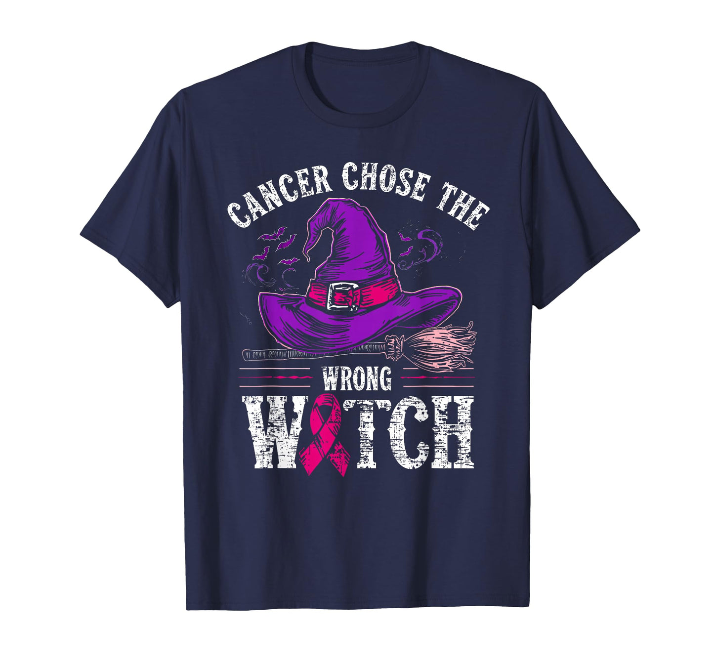 Cancer Chose The Wrong Witch Breast Cancer Awareness T-Shirt