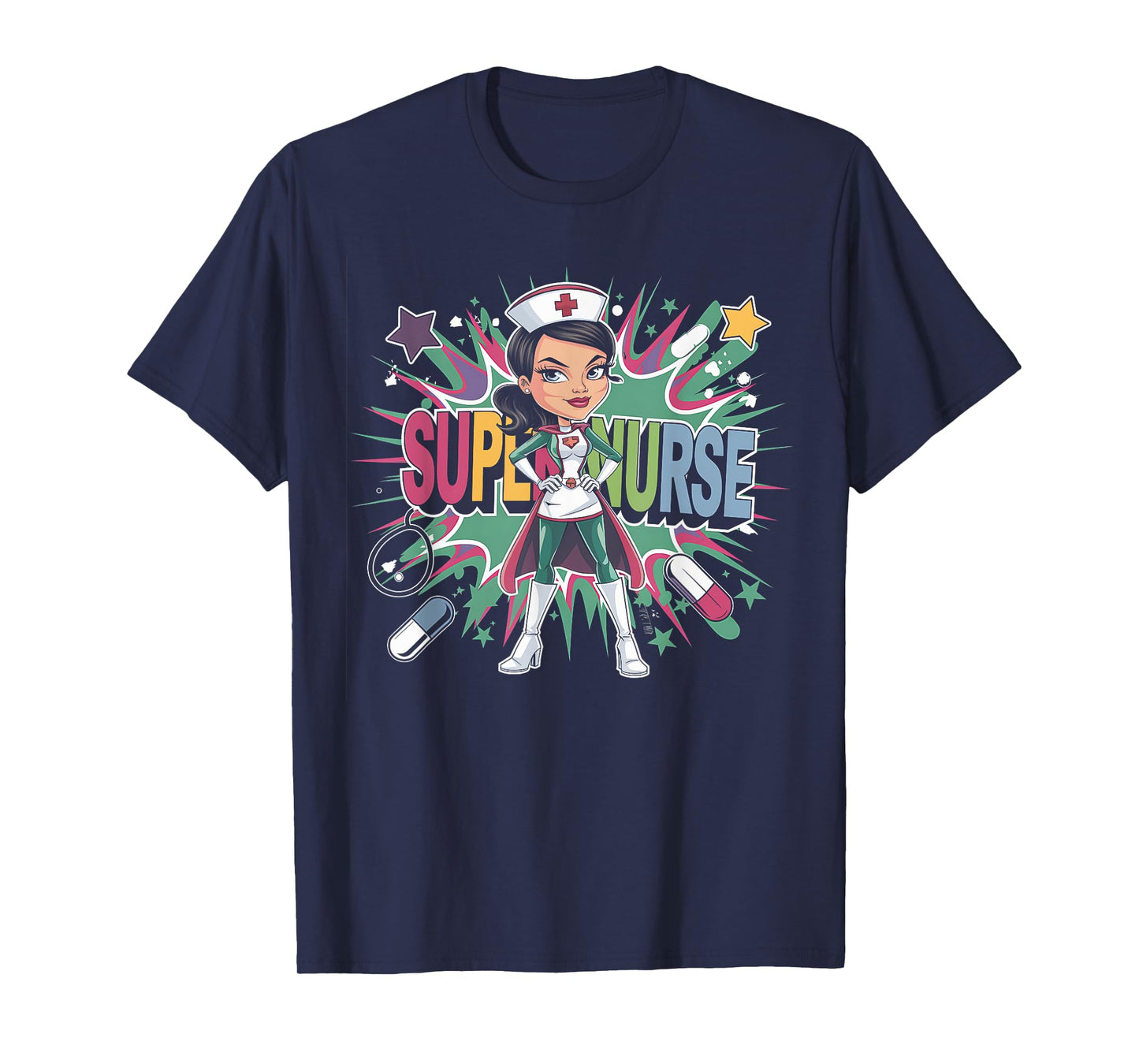 Nurse Superhero Nursing RN LPN Medical Humor Appreciation T-Shirt