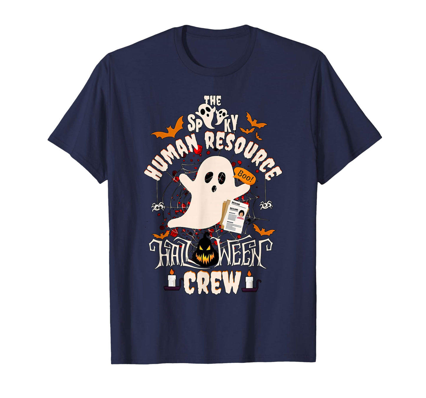 Spooky Human Resource Halloween HR Ghost T-Shirt