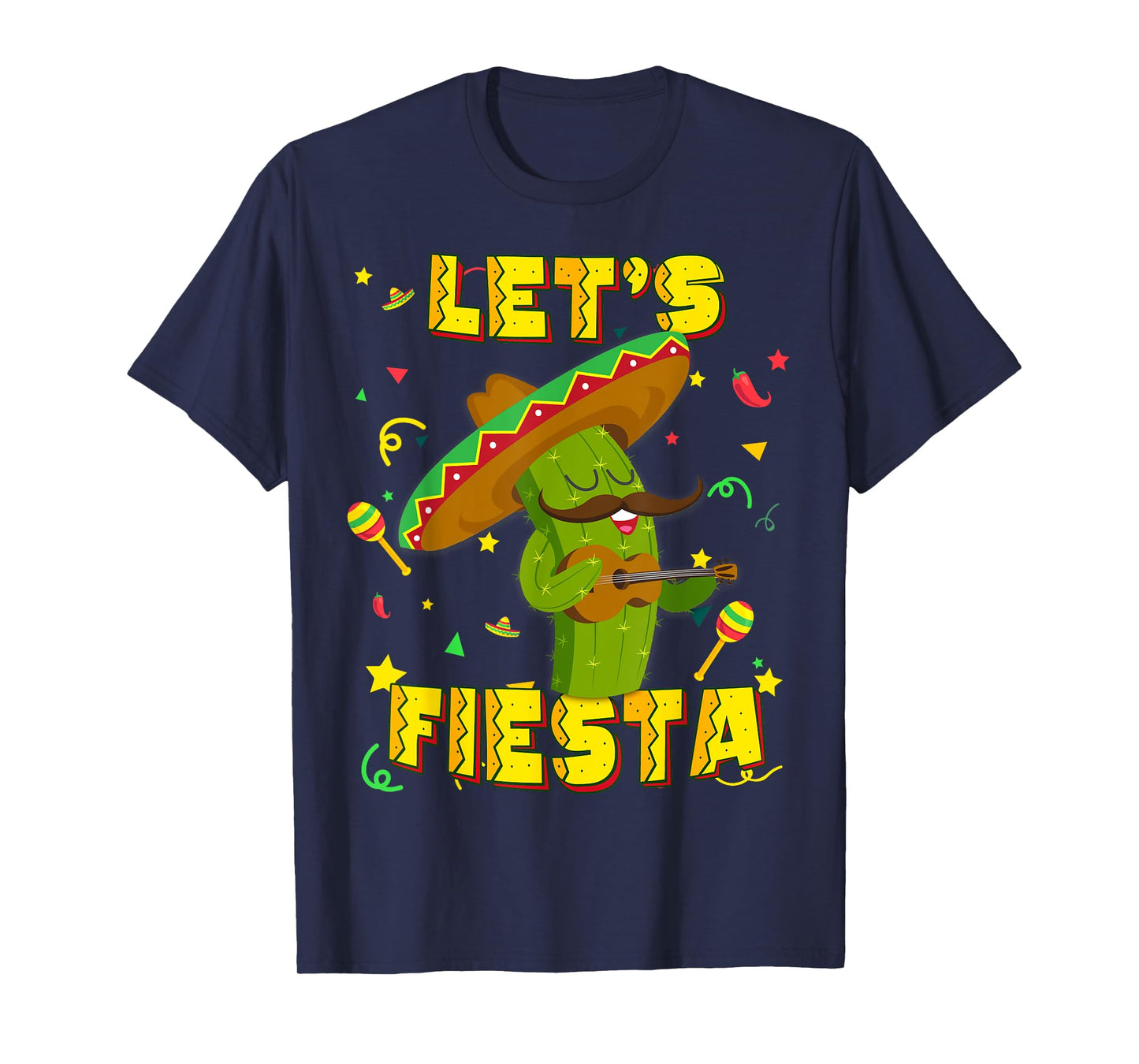 Cinco De Mayo Let's Fiesta Cactus Sombrero Hat Gift T-Shirt