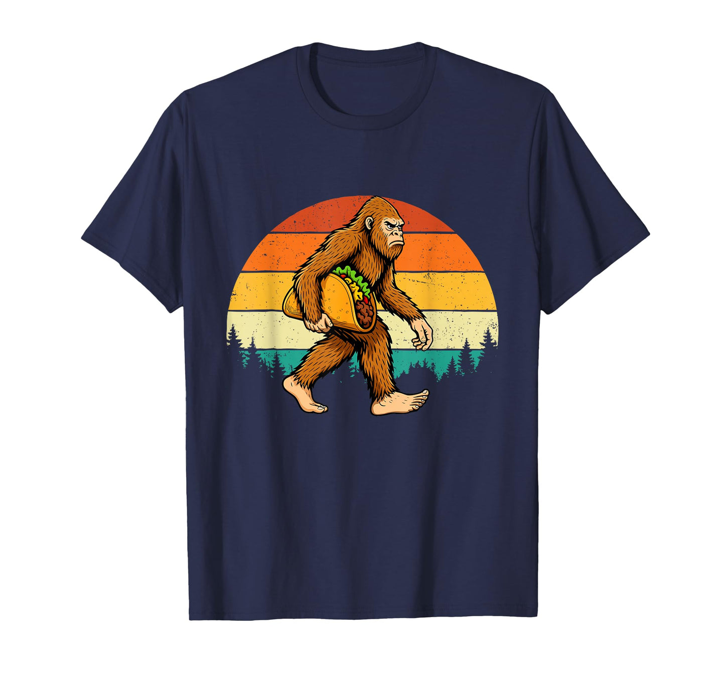 Bigfoot Carrying Taco - Taco Lover Mexican Cinco de Mayo T-Shirt