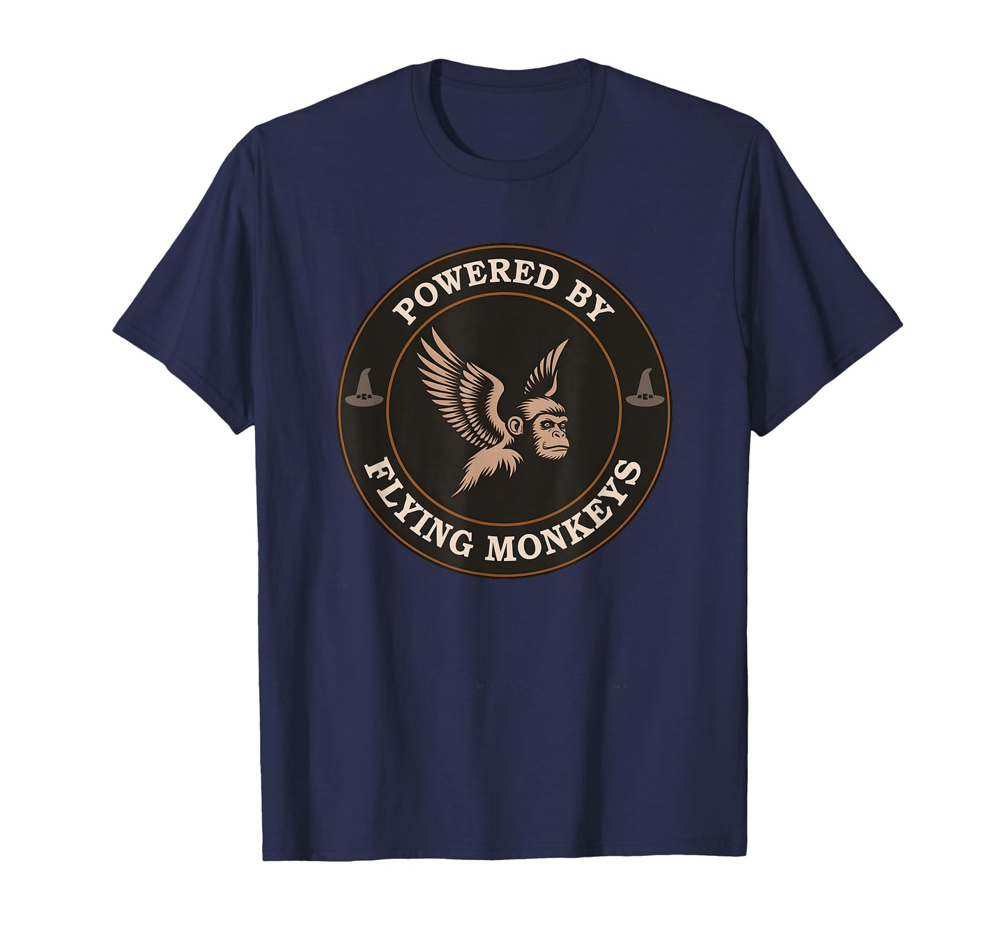 Funny Wicca Powered by Flying Monkeys Witch Spooky Witches T-Shirt