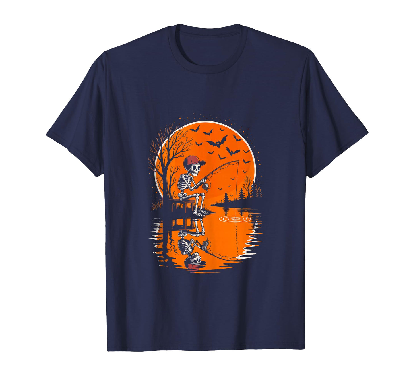 Boys Fishing Halloween Costume Funny Skeleton Kids Fishing Tank Top