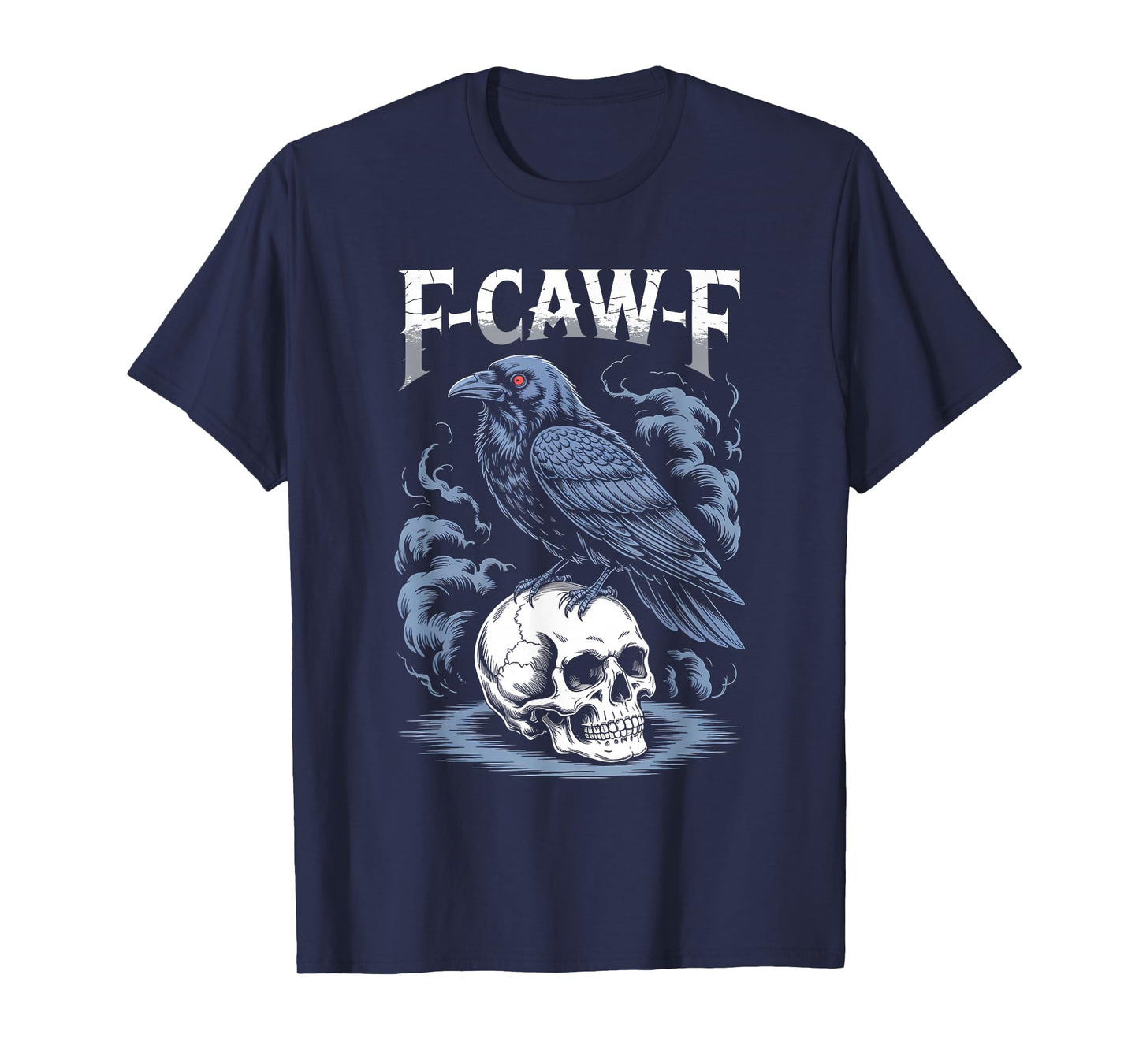 Funny F-Caw-F Crow Gothic Moon Humor Halloween T-Shirt