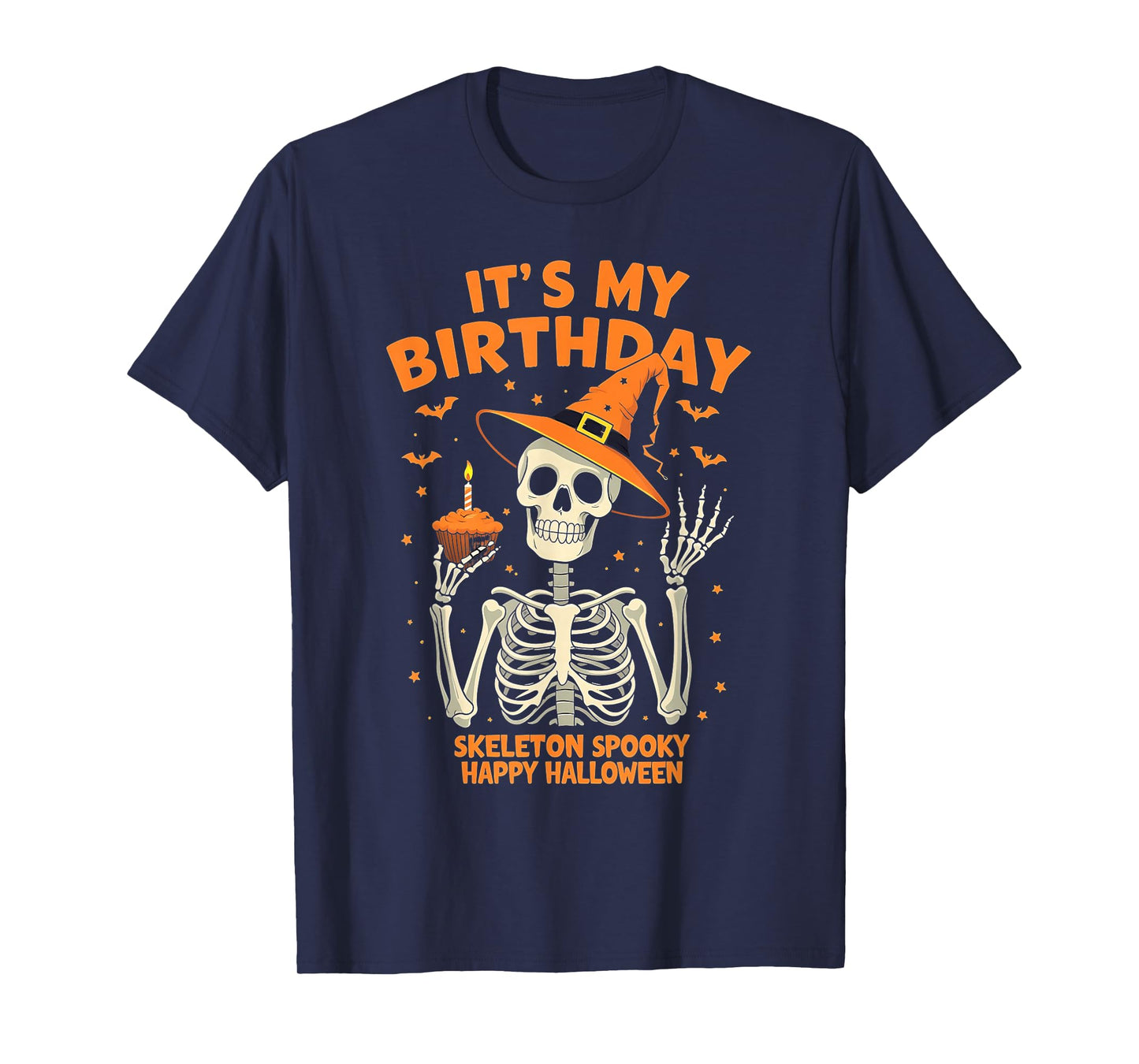 It's My Birthday Skeleton Spooky Halloween Costume Tee T-Shirt