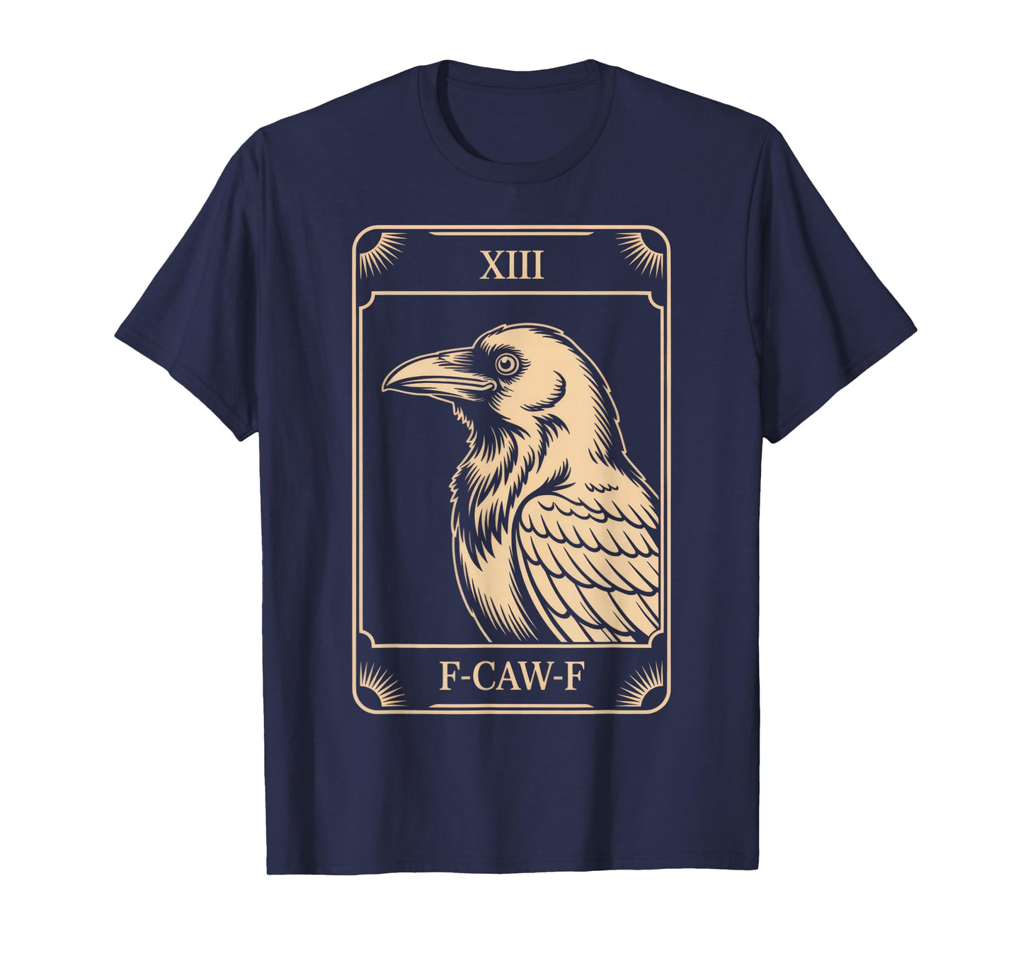 F-CAW-F Raven Tarot Inspired Art for Mystics Halloween Vibes T-Shirt