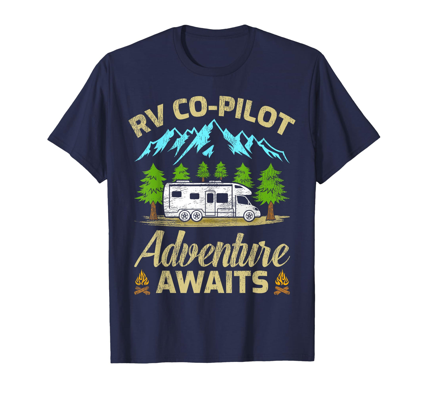 Funny RV Co-Pilot Adventure Awaits RV Camping T-Shirt