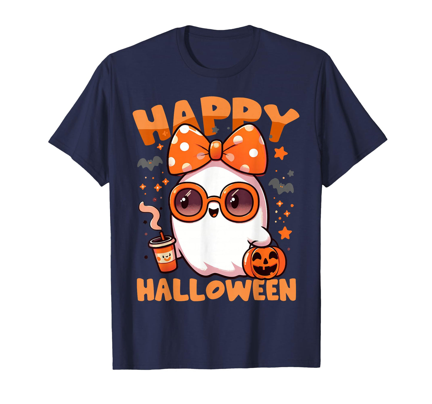 Funny Happy Halloween Boo Ghost Matching Family Couples 2025 T-Shirt