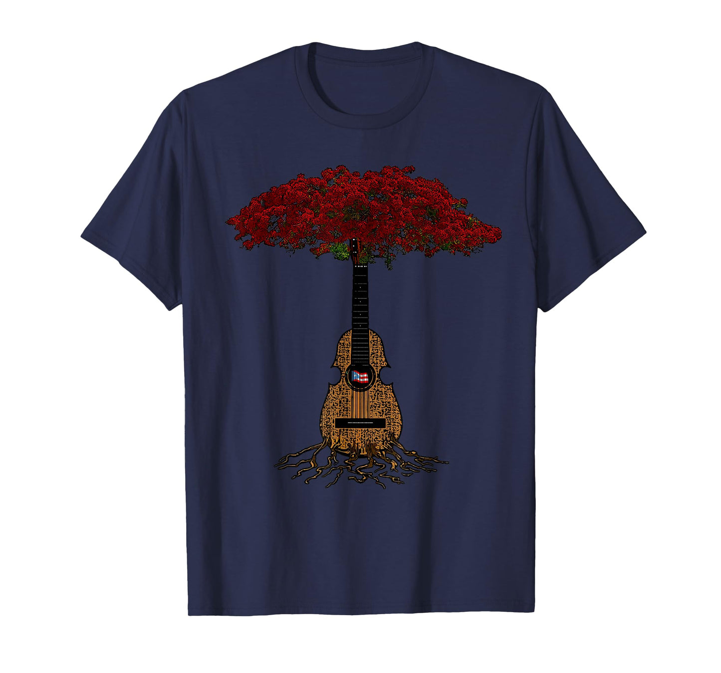 Puerto Rican Cuatro Flamboyant Tree Boricua T-Shirt