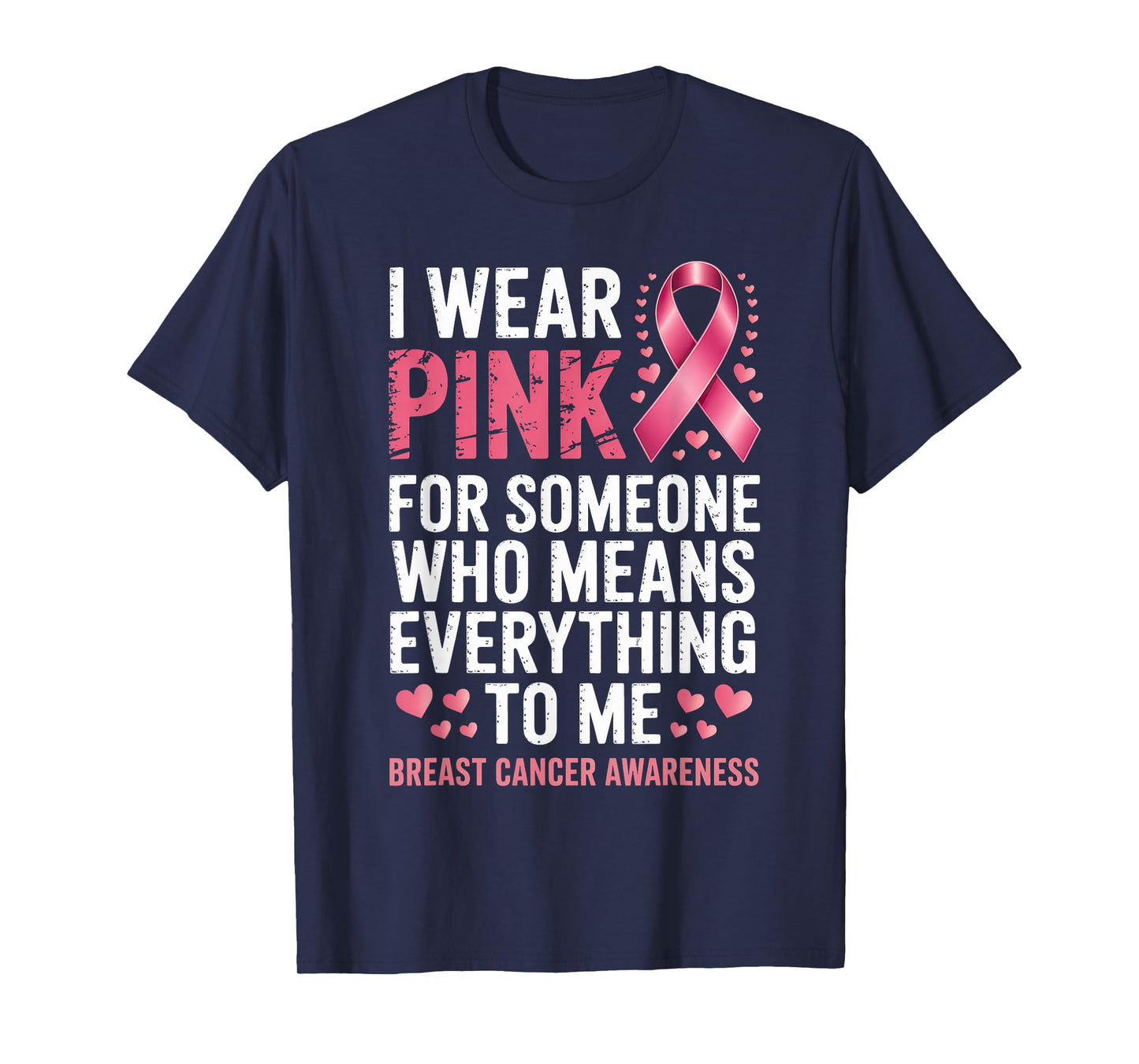 in October We Wear Pink Breast Cancer Awareness T-Shirt
