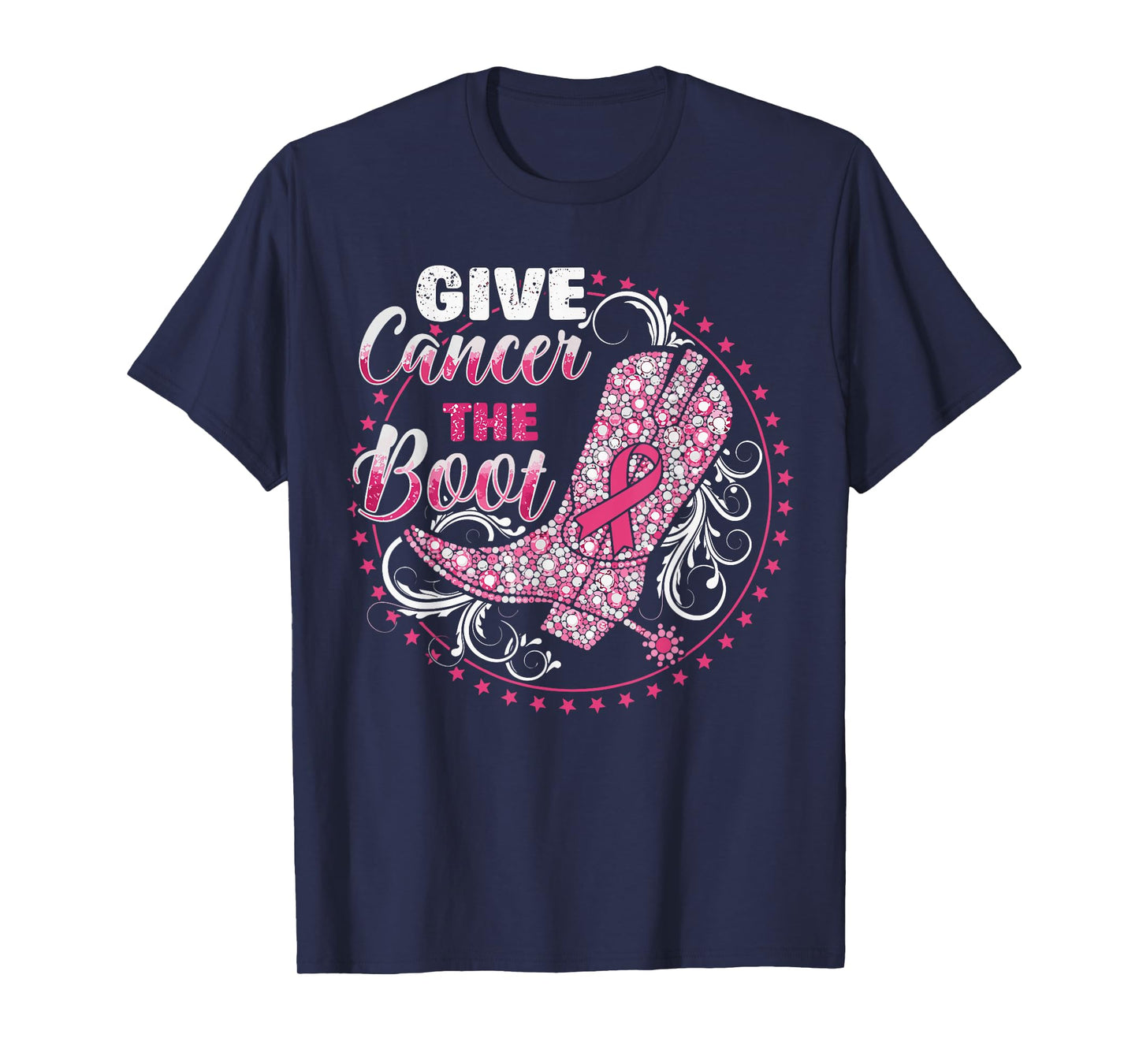 Breast Cancer Shirts for Women, Cowgirl Boots On The Ground T-Shirt