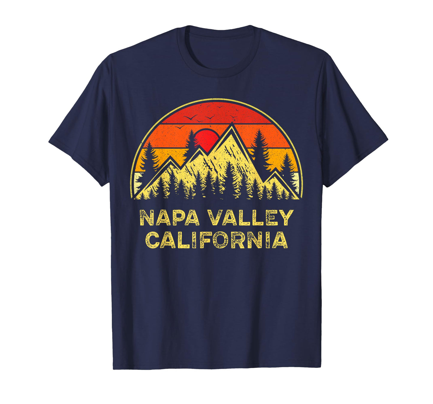 Vintage Napa Valley California CA Mountains Hiking Souvenir T-Shirt