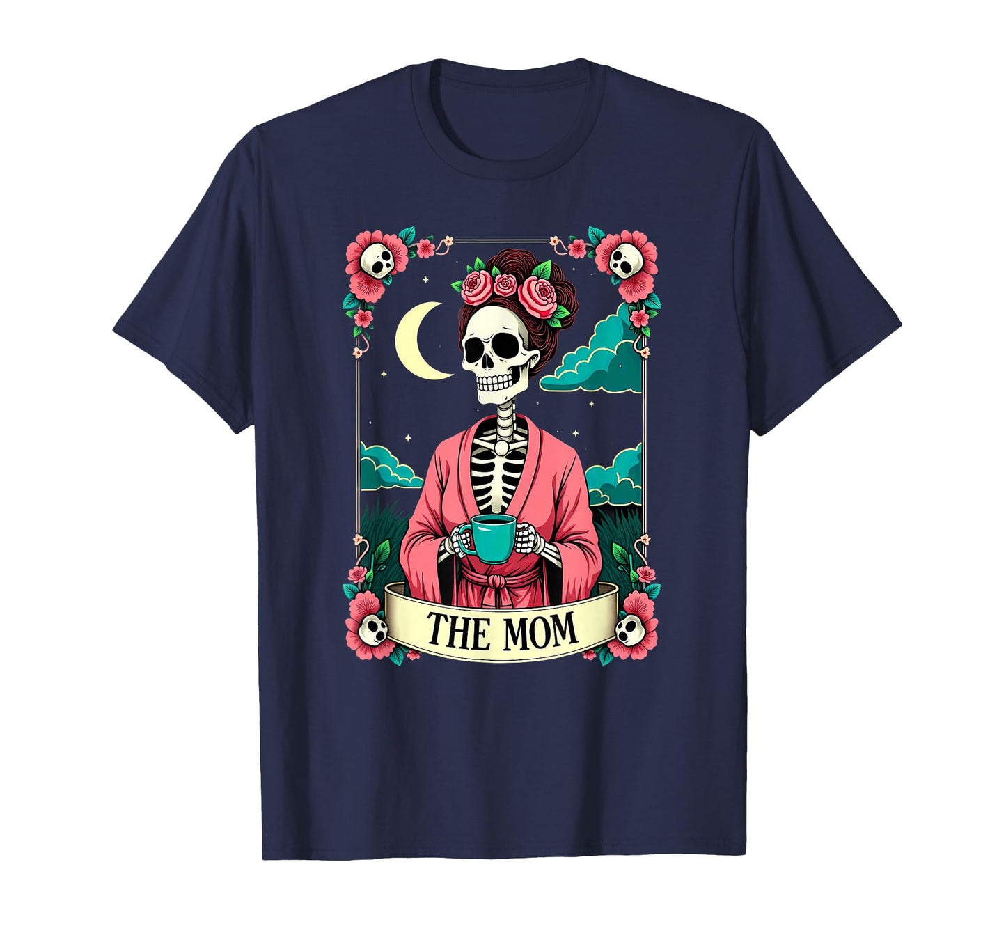 Gothic Tarot Card The Mom Skeleton Coffee T-Shirt