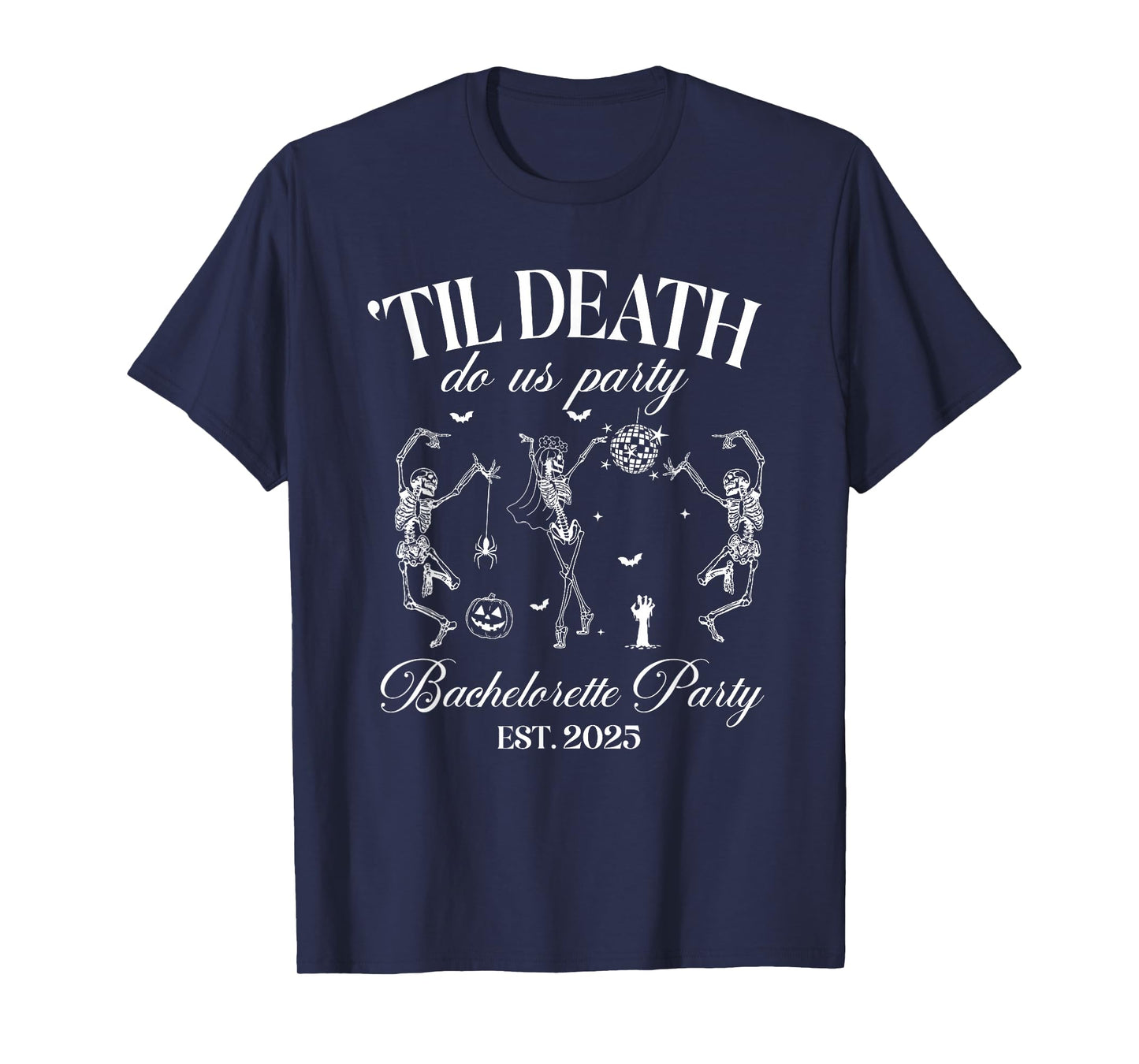 Til Death Do Us Party Retro Halloween Bachelorette Matching T-Shirt