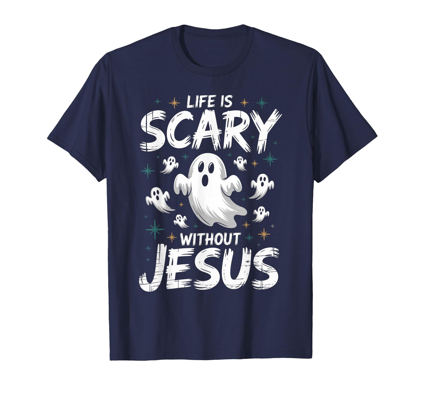 Halloween Life Scary Without Jesus Christian Costume Women T-Shirt