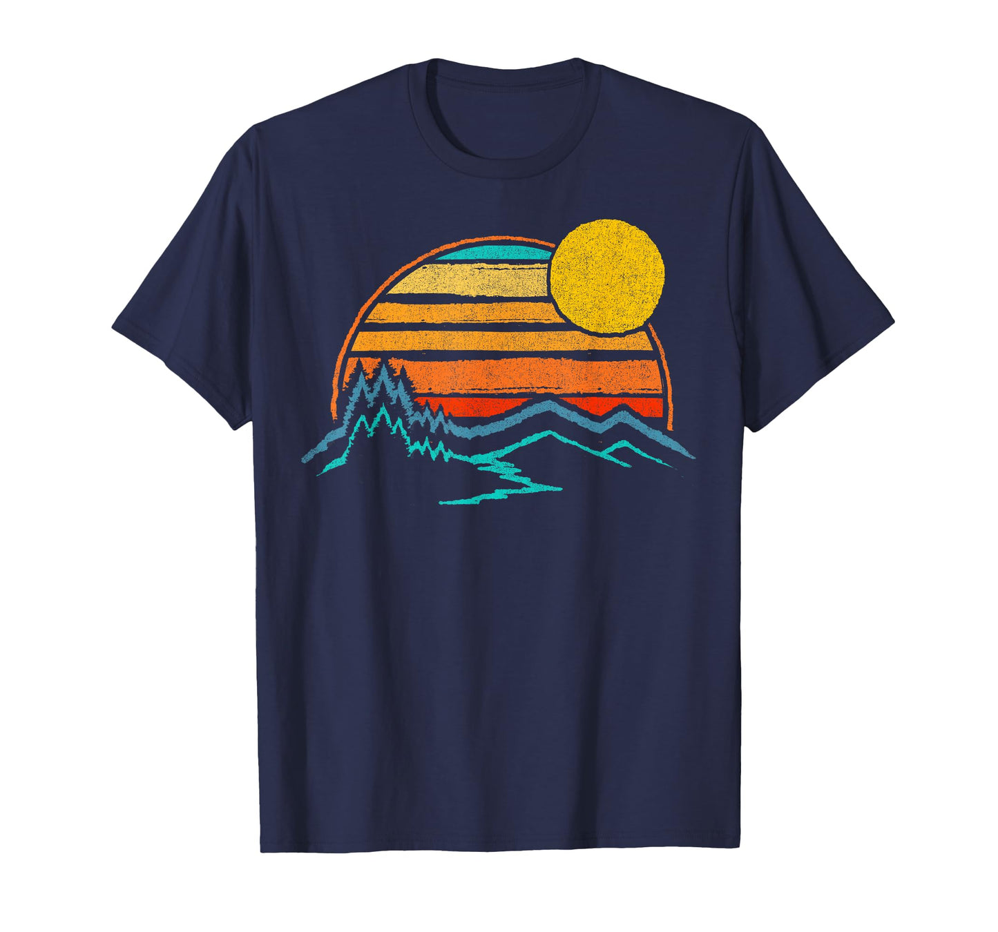 Outdoor Sunset Mountains Color Fade T-Shirt