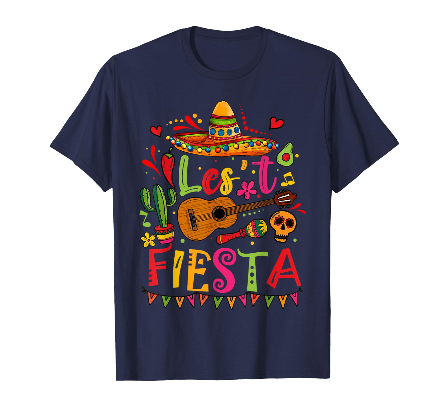 Cinco De Mayo Mexican Guitar Cactus Funny Mexican Fiesta T-Shirt