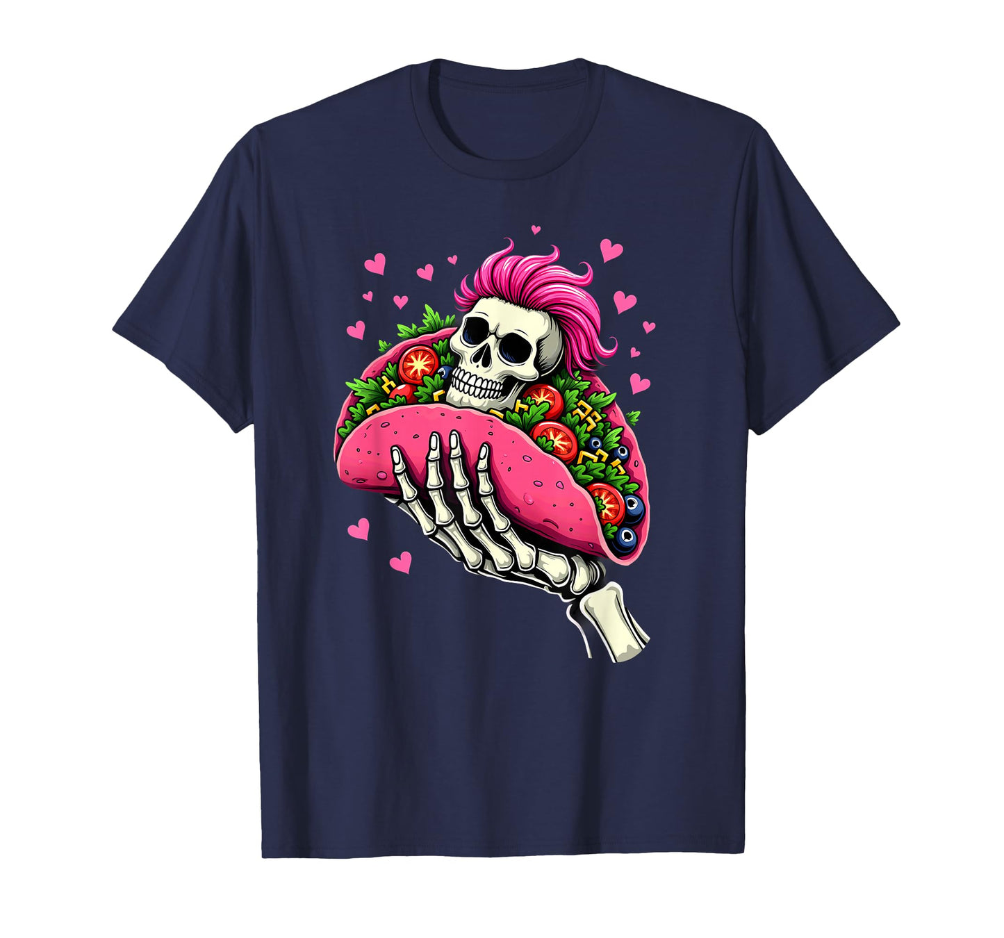 Creepy Skeleton Hand Holding A Taco Halloween T-Shirt
