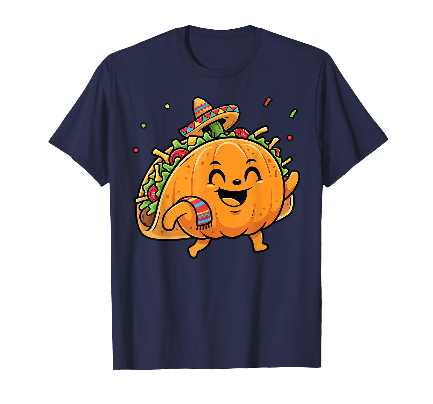 Funny Pumpkin Taco Halloween Cute Food Pun Costume T-Shirt