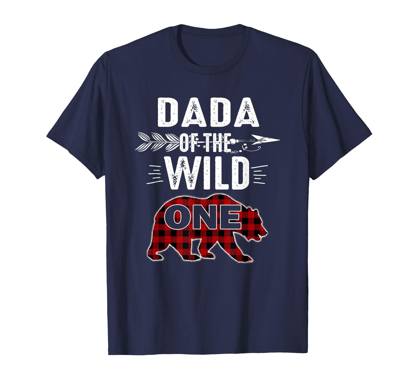 Mens Dada Of The Wild One Shirt Bear Lumberjack 1St Birthday