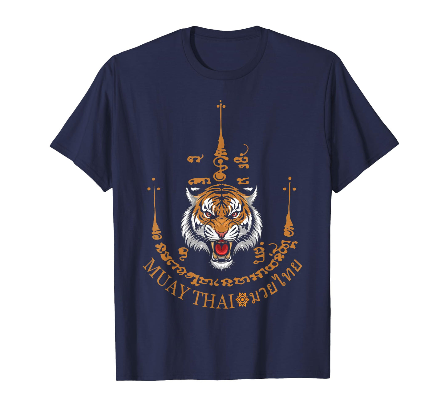 Muay Thai Tiger with Yantra Script Warrior Spirit Design New T-Shirt