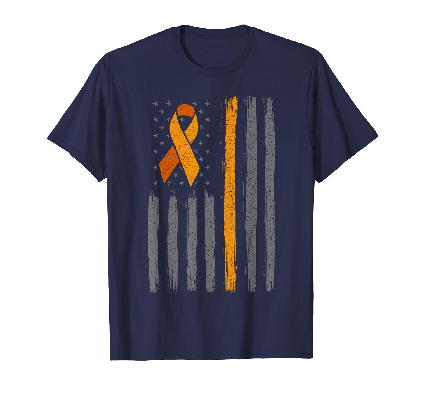 Orange ribbon flag leukemia blood cancer awareness T-Shirt
