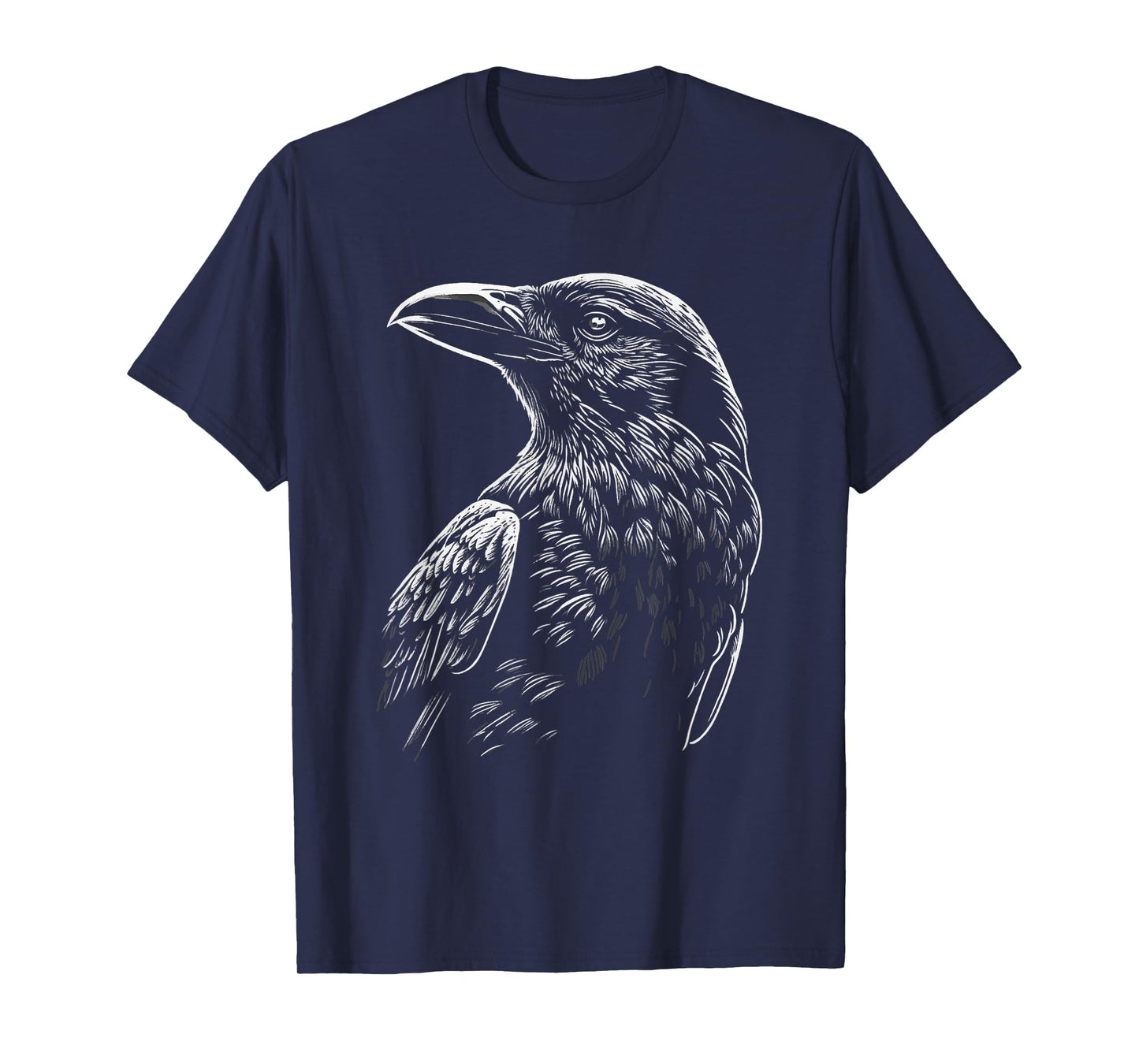 Mystical Raven Bird Occult Symbolism Nature Witch Motif T-Shirt