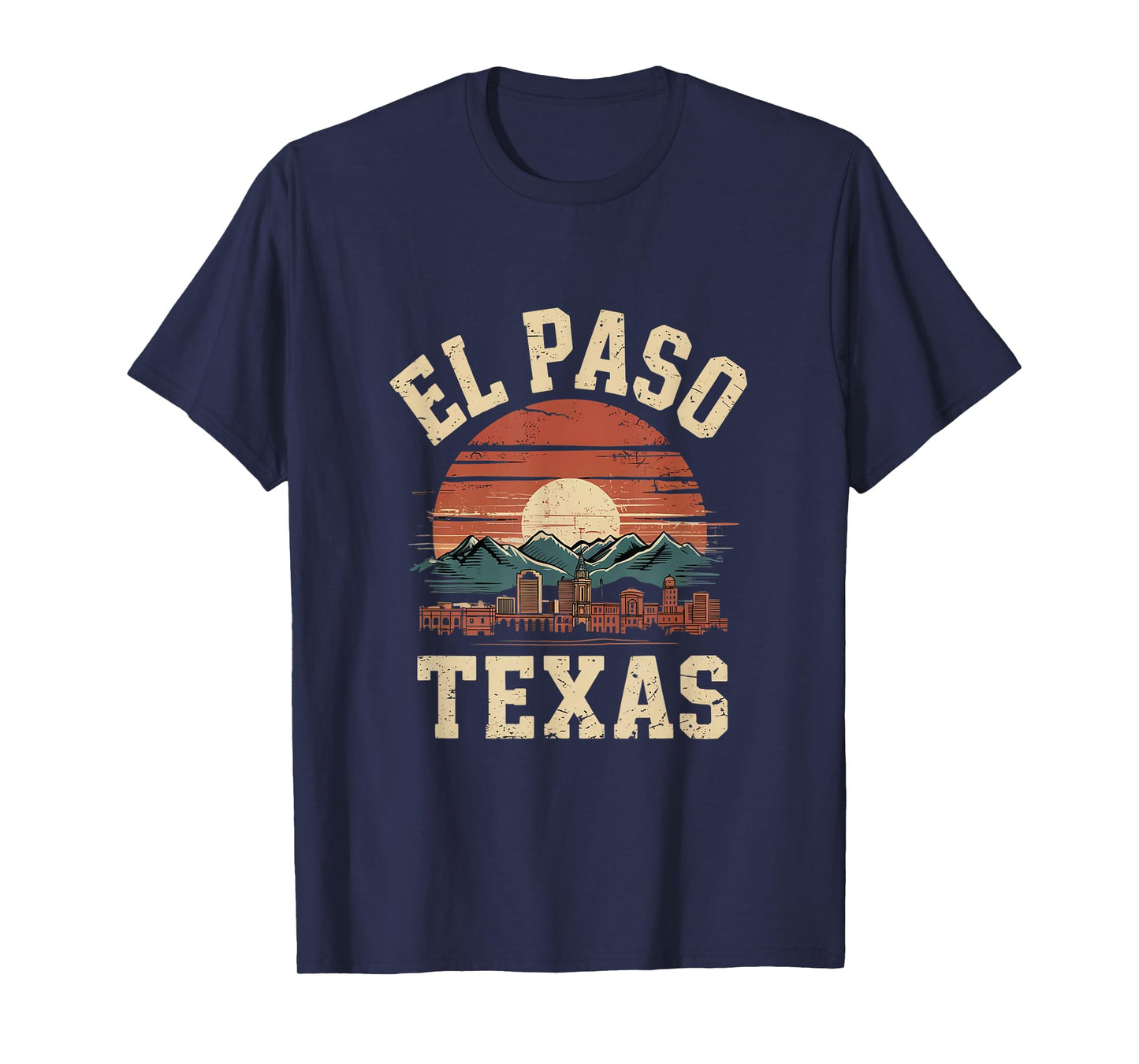 El Paso Texas Retro Cityscape Souvenir Idea T-Shirt