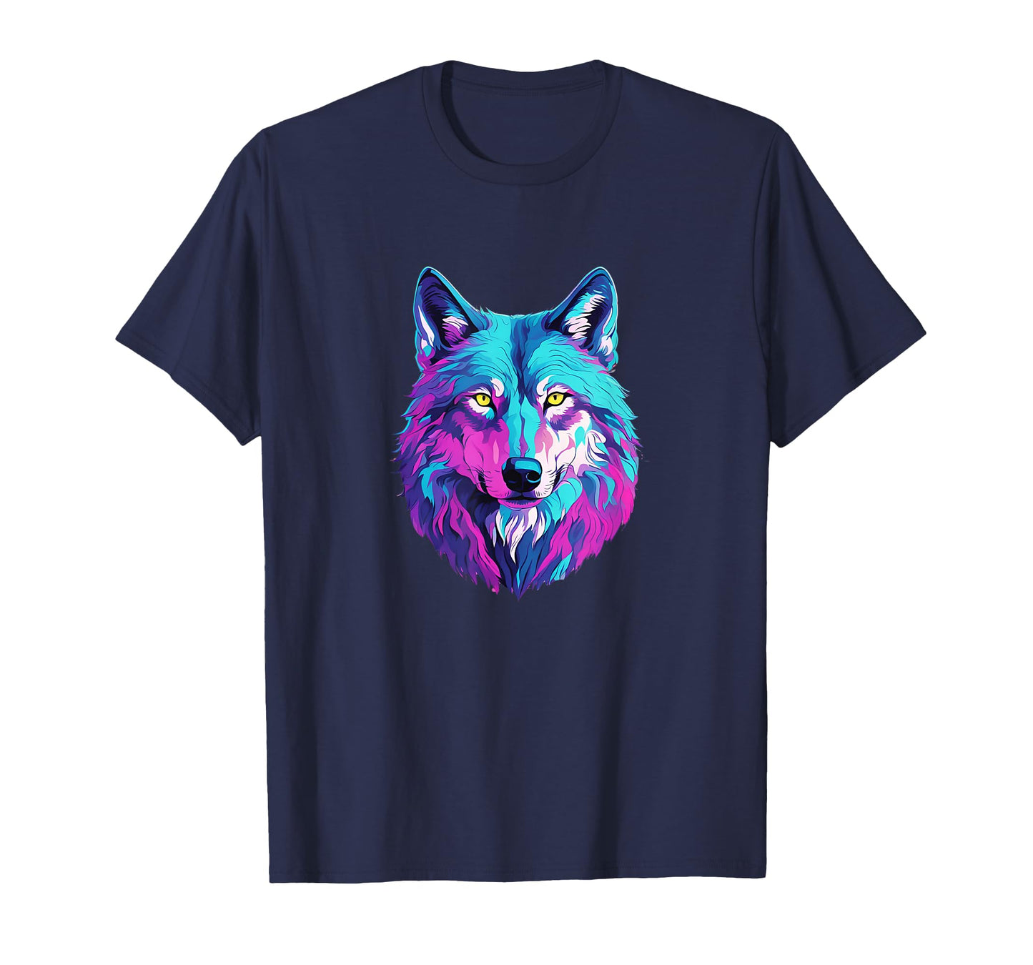 Vibrant Multicolored Wolf T-Shirt