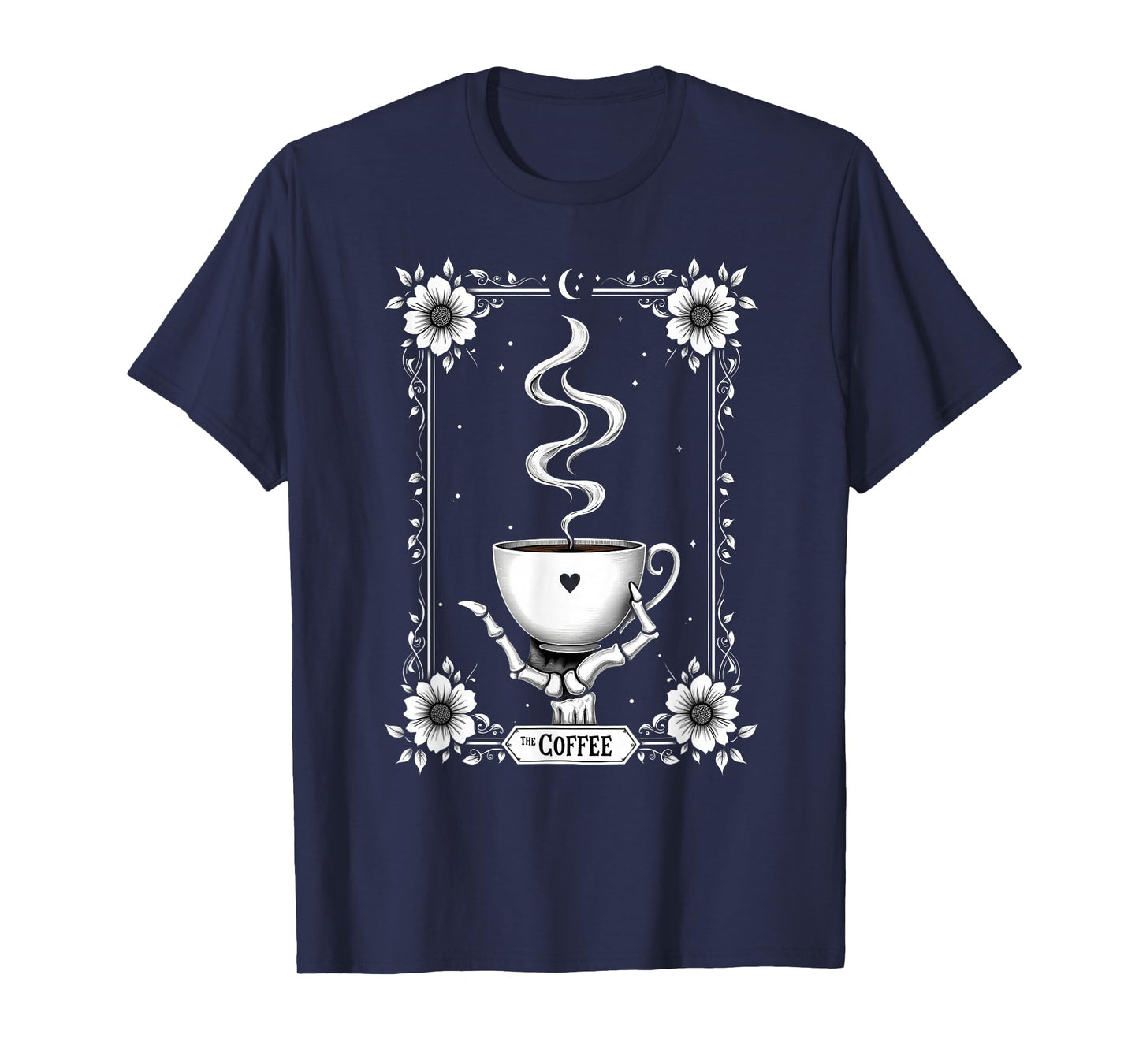 Tarot Card Skeleton The Coffee Halloween T-Shirt