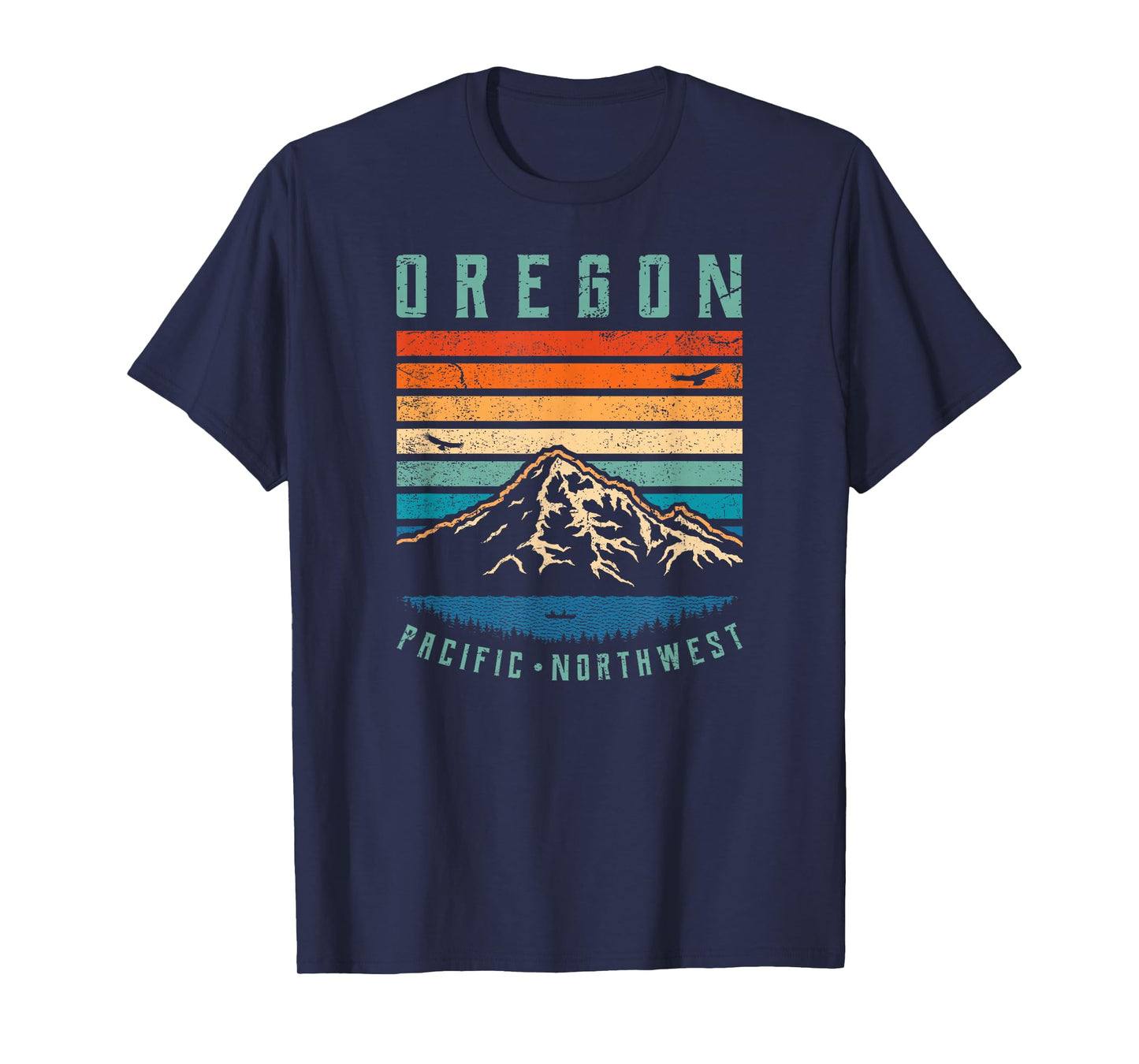 Oregon Retro T Shirt | Vintage Portland Home State Mountains T-Shirt