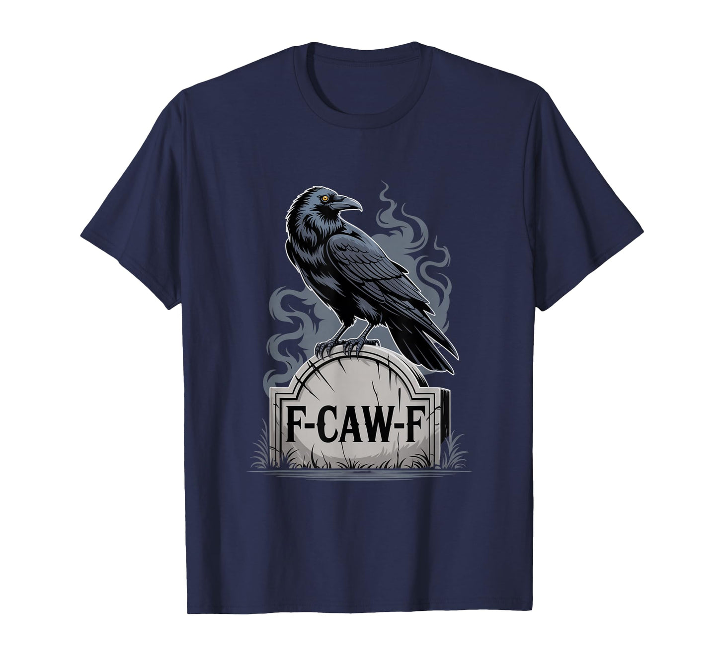F-Caw-F Crow Funny Gothic Moon Black Bird Halloween T-Shirt