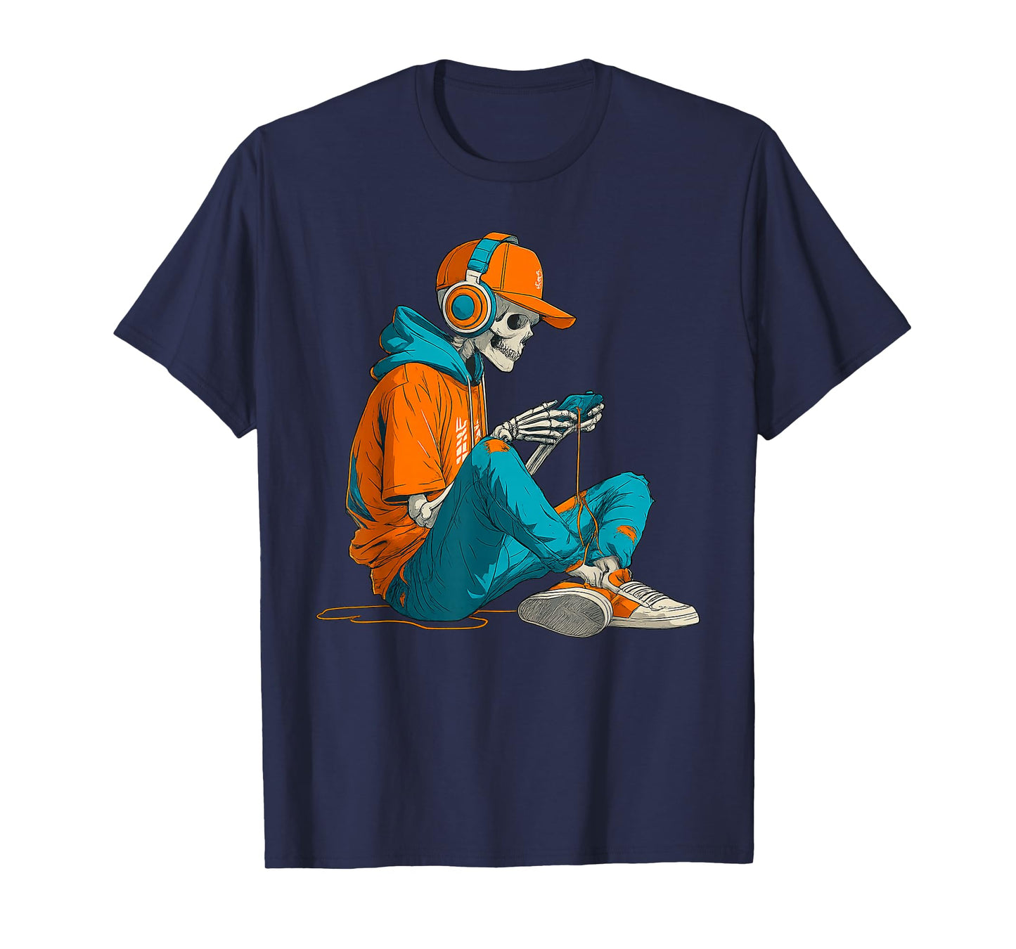 Halloween Skeleton Boys Gamer T-Shirt