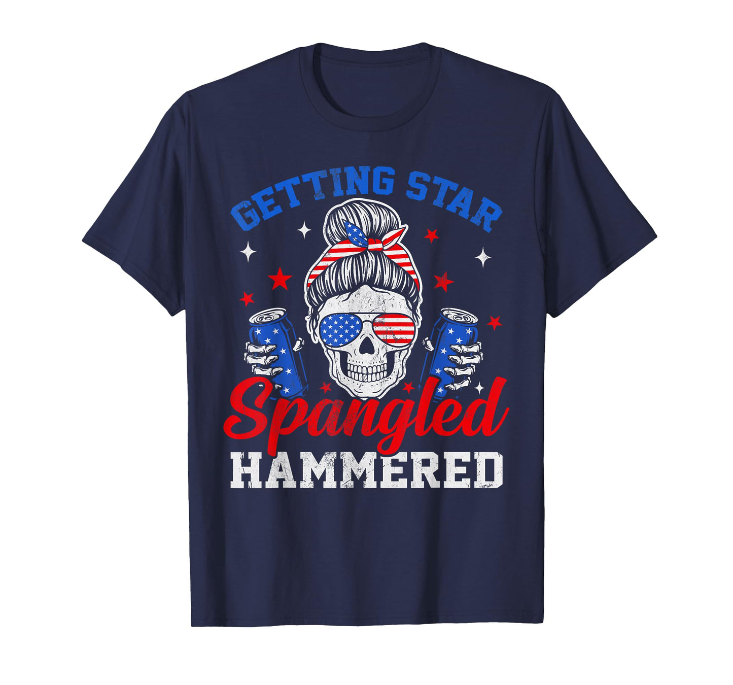 Retro Getting Star Spangled Hammered America 4th Of July T-Shirt
