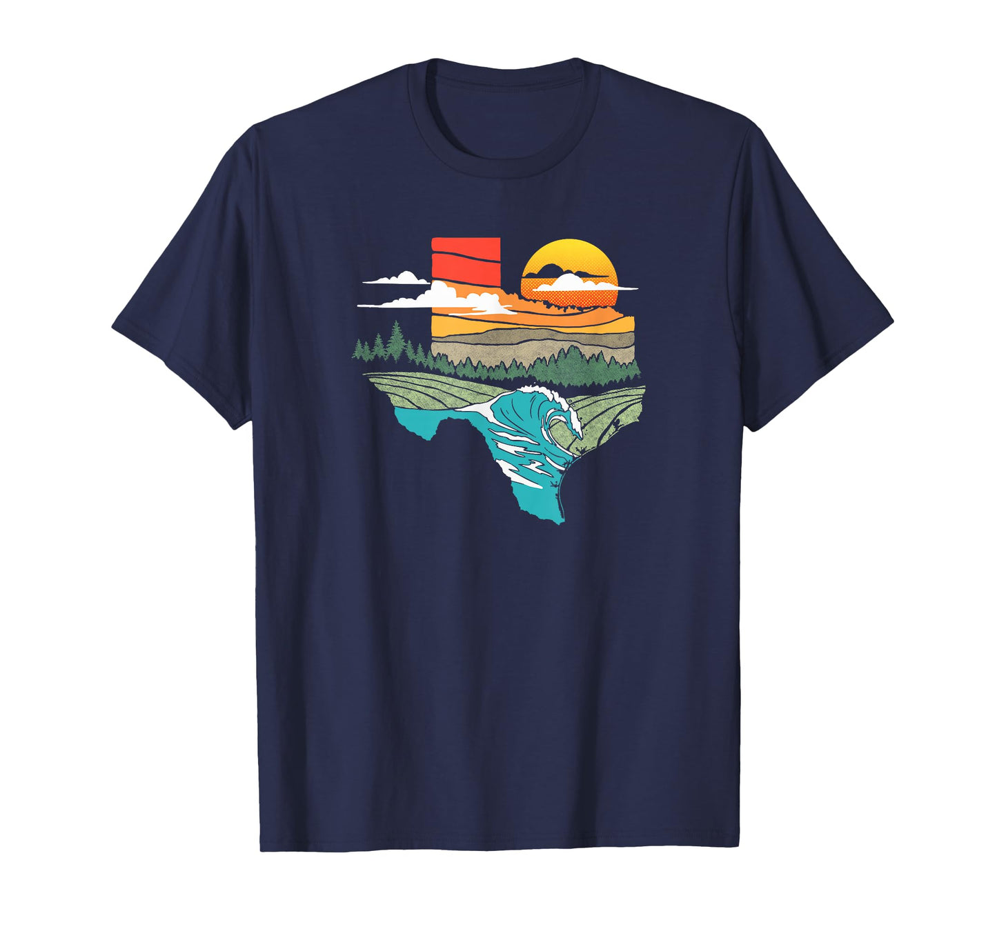 Texas Great Outdoors Nature Art Graphic T-Shirt
