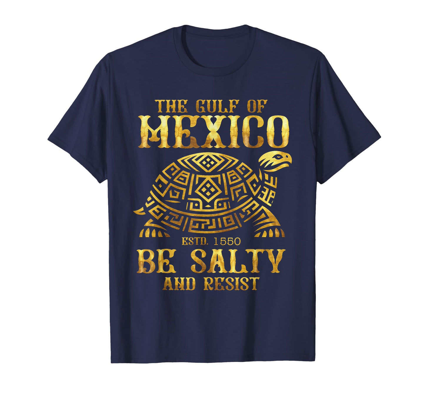 Gulf of Mexico Turtle Be Salty and Resist Graphic T-Shirt