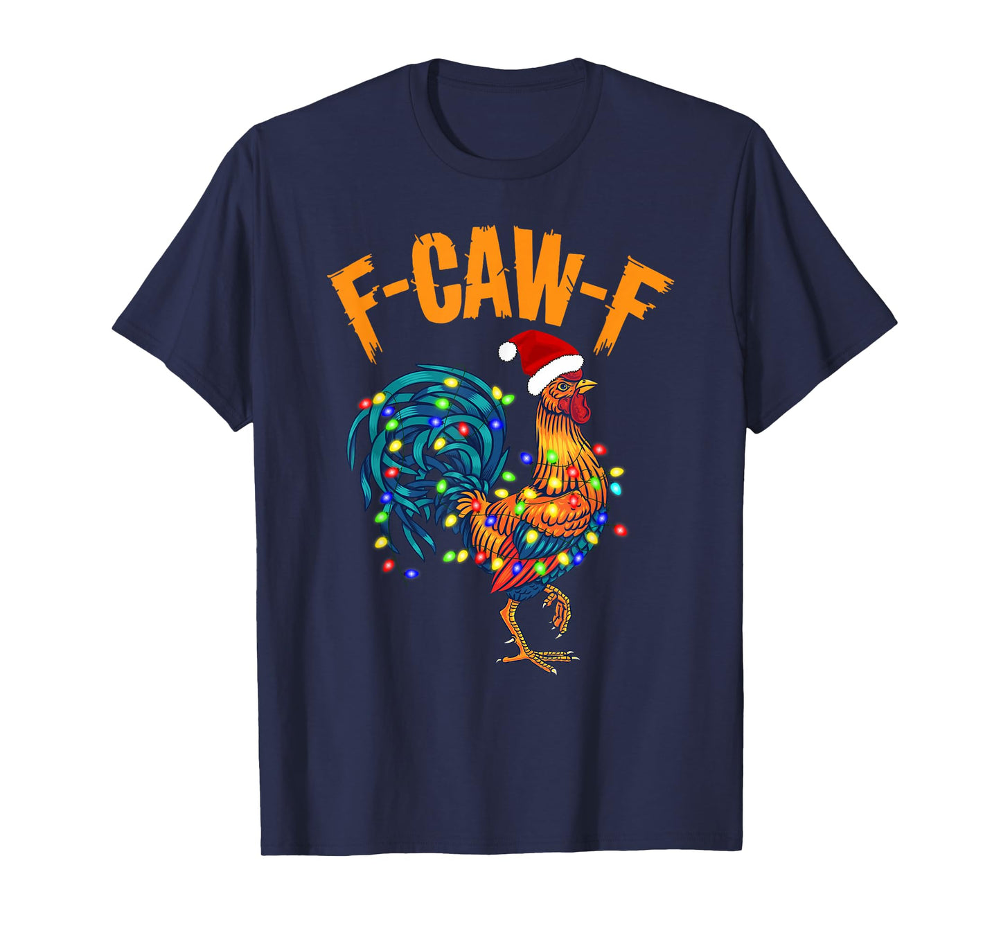 F-Caw-F Funny Chicken Humor Rooster Meme Christmas Pajamas T-Shirt