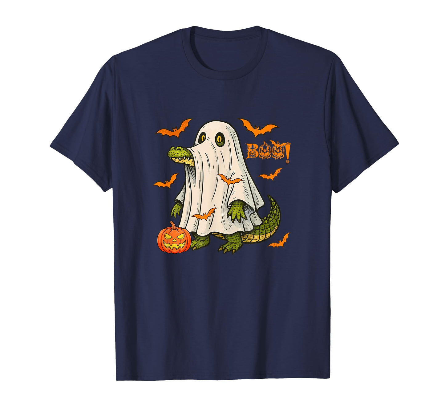 Boo Halloween Alligator Cosplay Ghost Costume Animal Lover T-Shirt