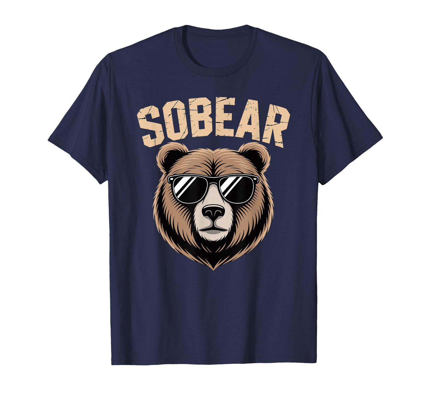 Sober Pun AA NA Recovery Sobriety Anniversary Sobear T-Shirt