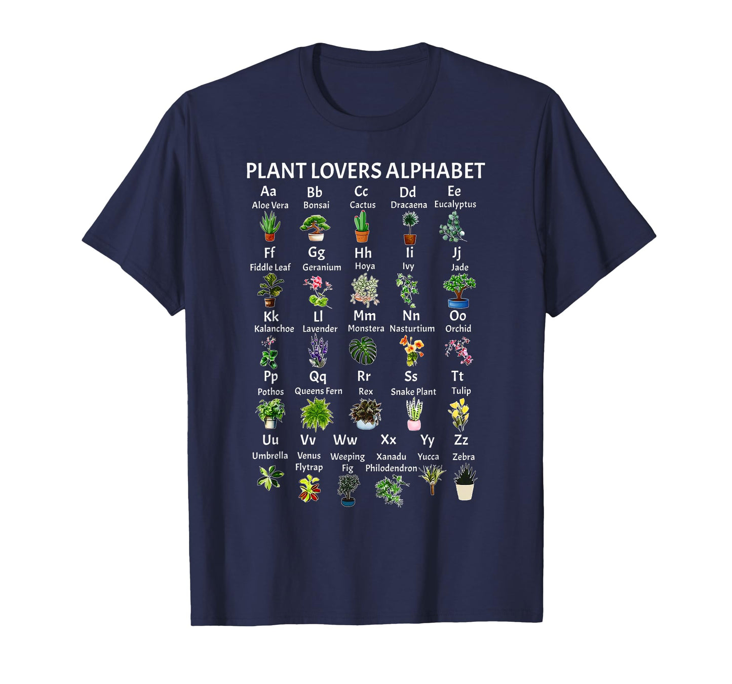 Plant Lovers Alphabet Gardener Gardening Garden Lover T-Shirt