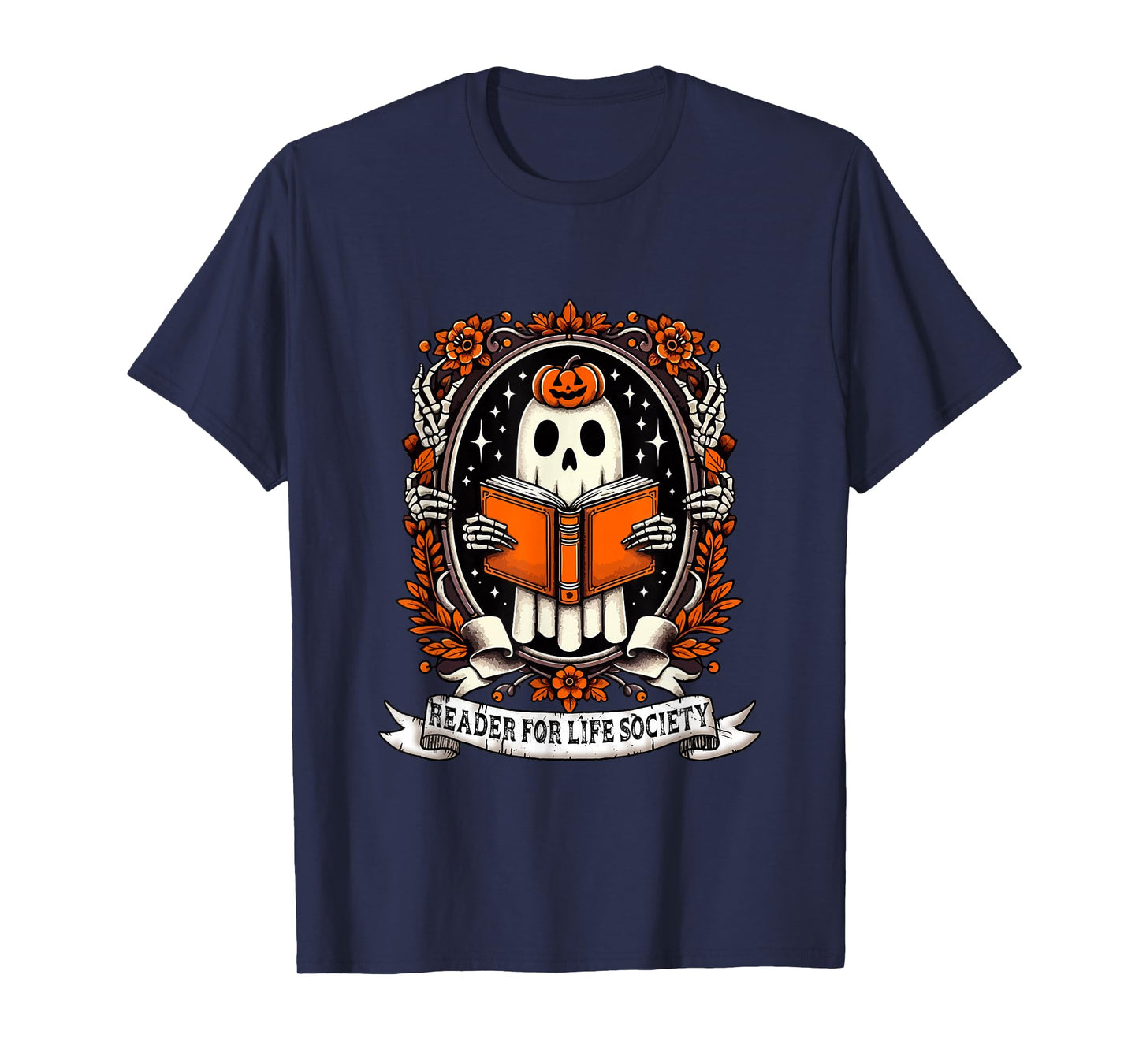 Reader Funny Joke Life Society Halloween Boo Librarian T-Shirt