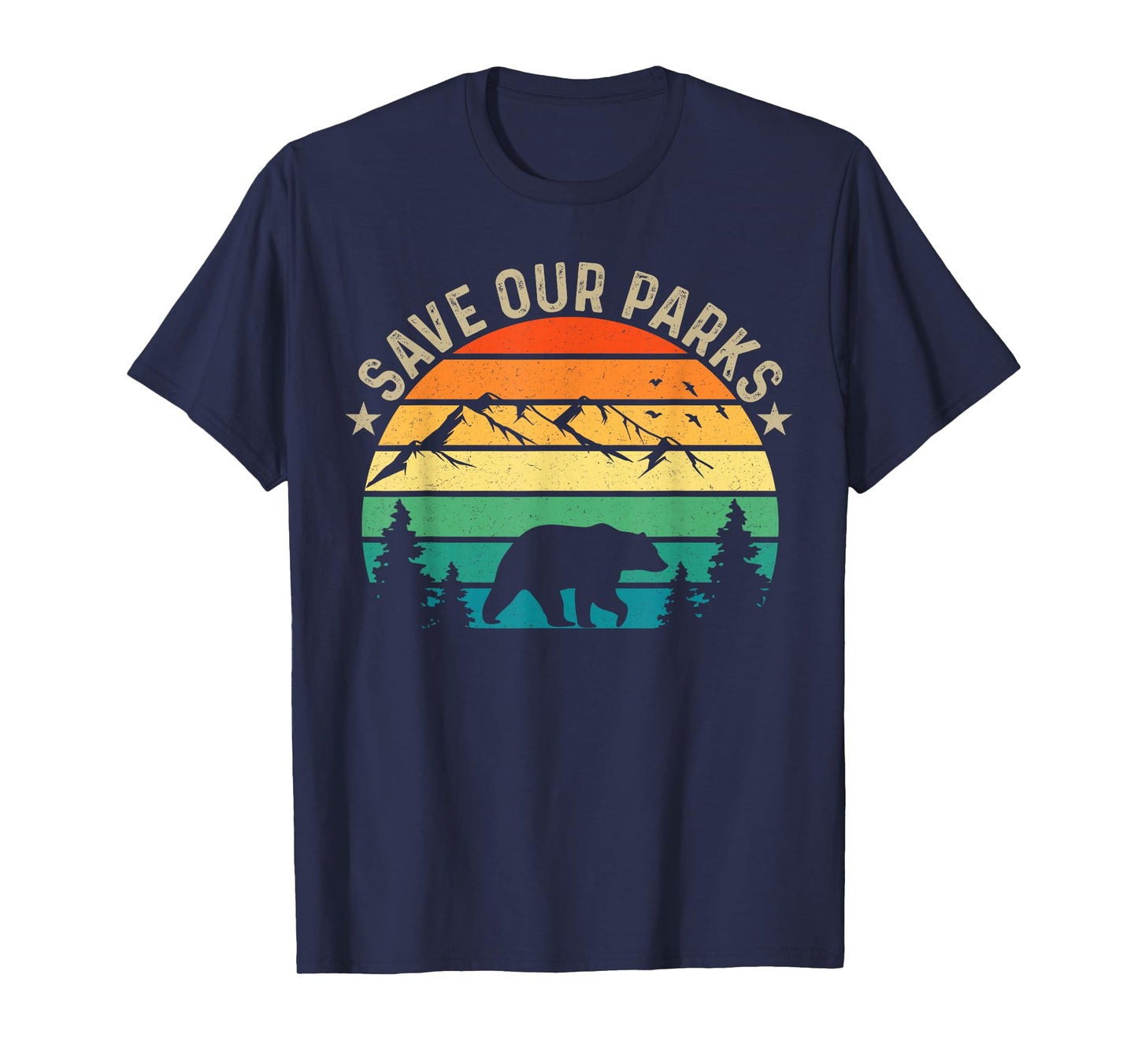 Save Our National Parks Retro Hiking T-Shirt