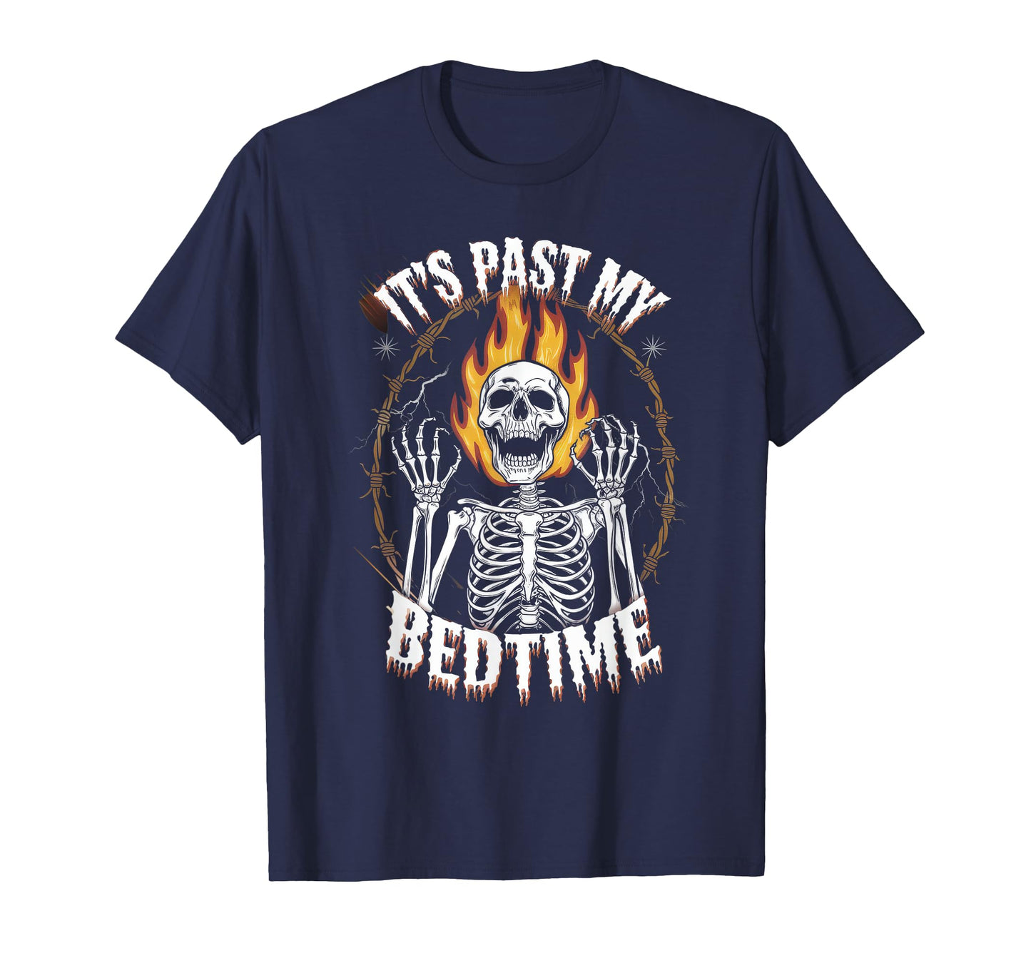 Funny Tshirt Men Humor Skeleton Meme Sarcastic Ironic Tired T-Shirt