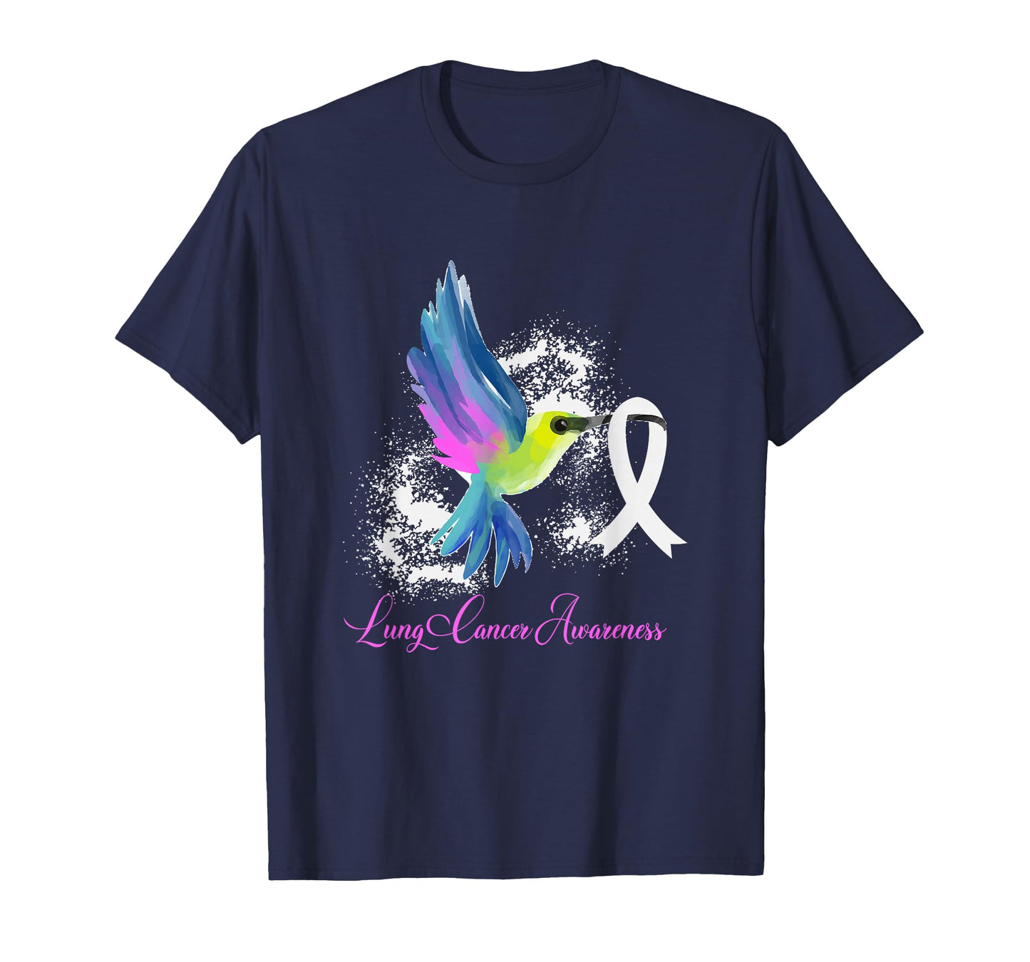 White Ribbon Lung Cancer Survivor Gift Lung Cancer Awareness T-Shirt