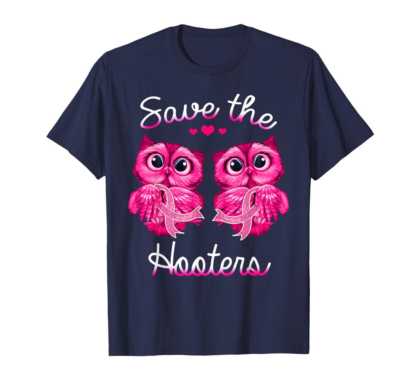 Owl Breast Cancer Awareness Save The Hooters T-Shirt